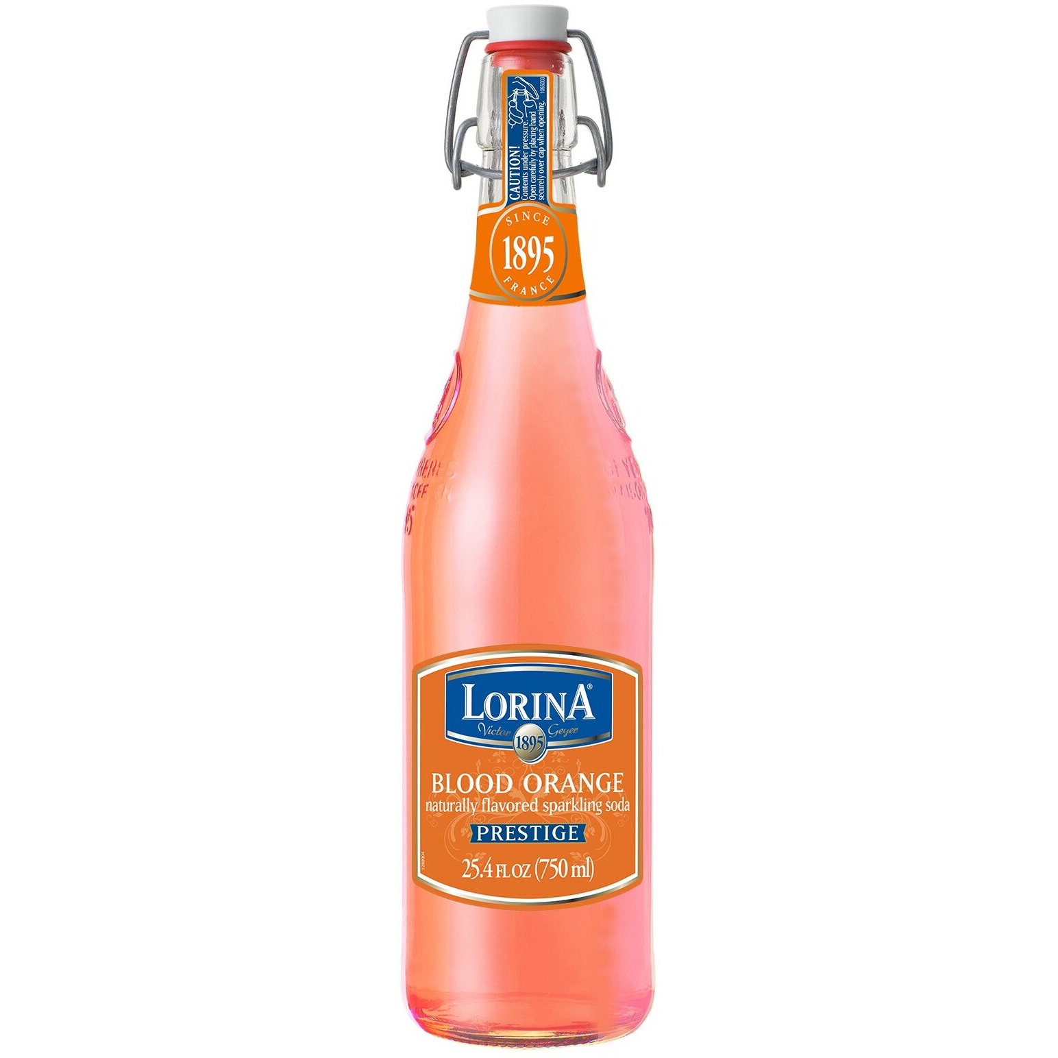 Lorina Sparkling Soda Water Blood Orange Flavor, Prestige Collection (25.4Oz, 3-Pack) Naturally Flavored Carbonated Soda Water, Artisan Crafted, Gluten-Free Beverage - No Artificial Colors Or Flavors