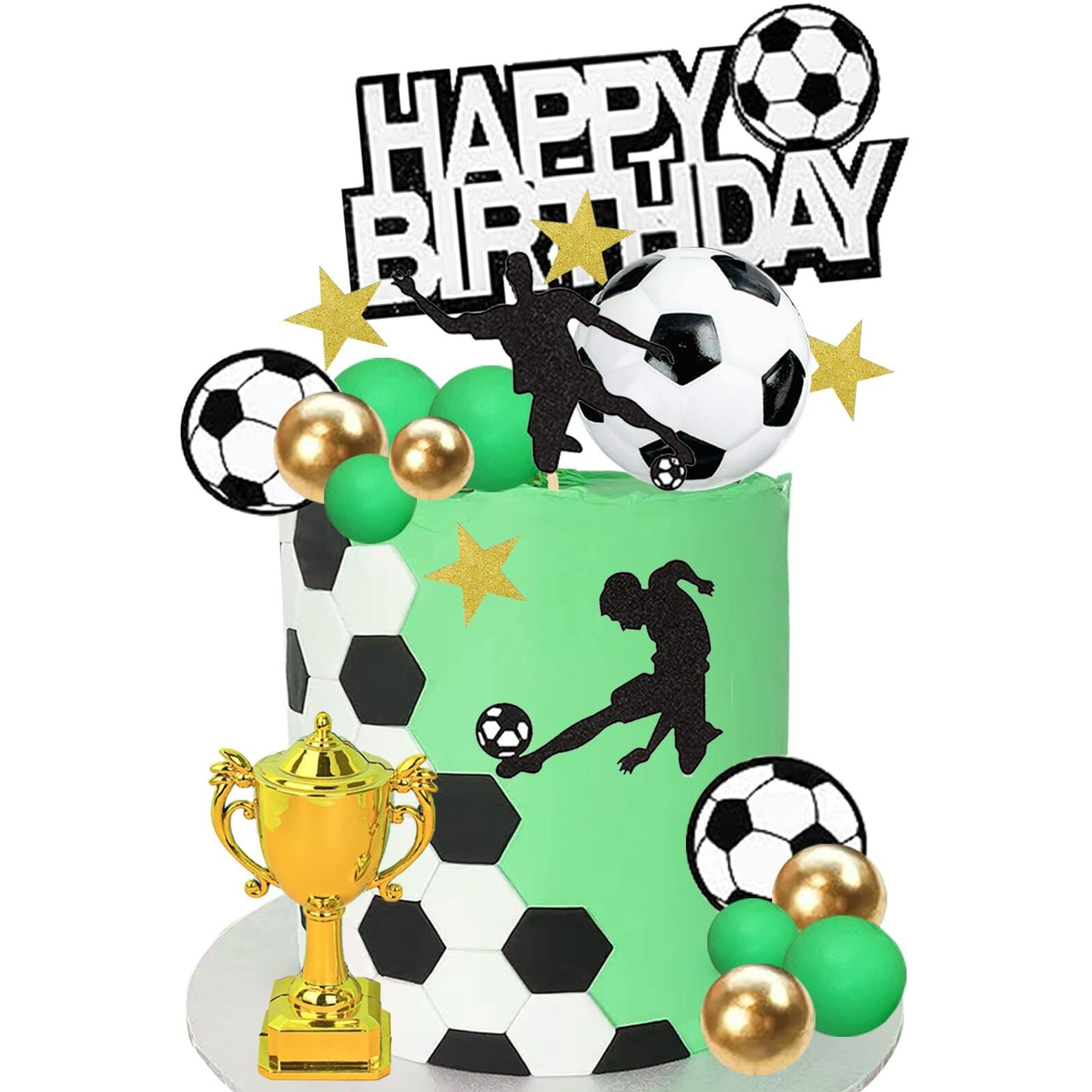 36 Pcs Soccer Cake Toppers Football Cake Decorations For Soccer Theme Party Football Theme Party Sport Party Supplies
