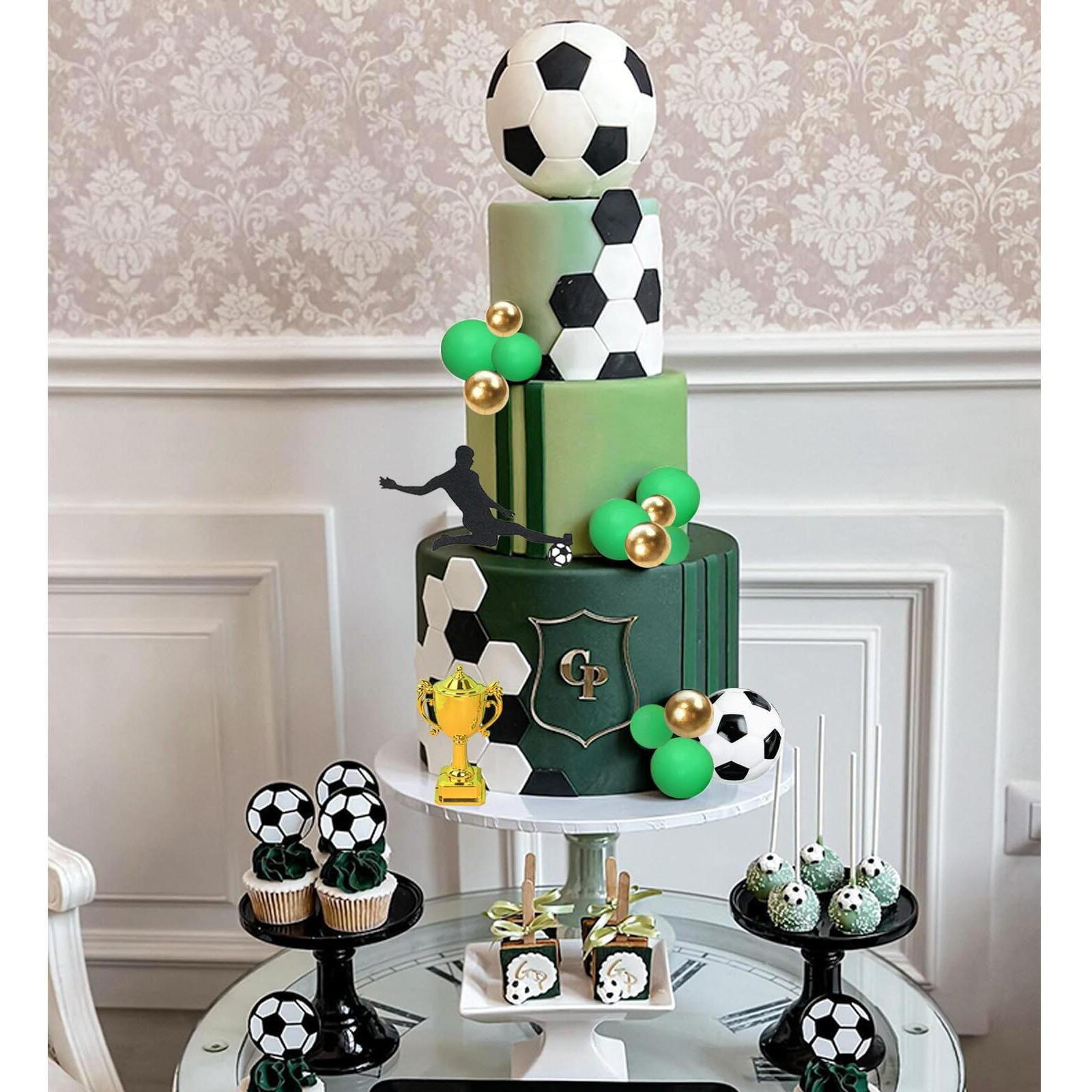 36 Pcs Soccer Cake Toppers Football Cake Decorations For Soccer Theme Party Football Theme Party Sport Party Supplies