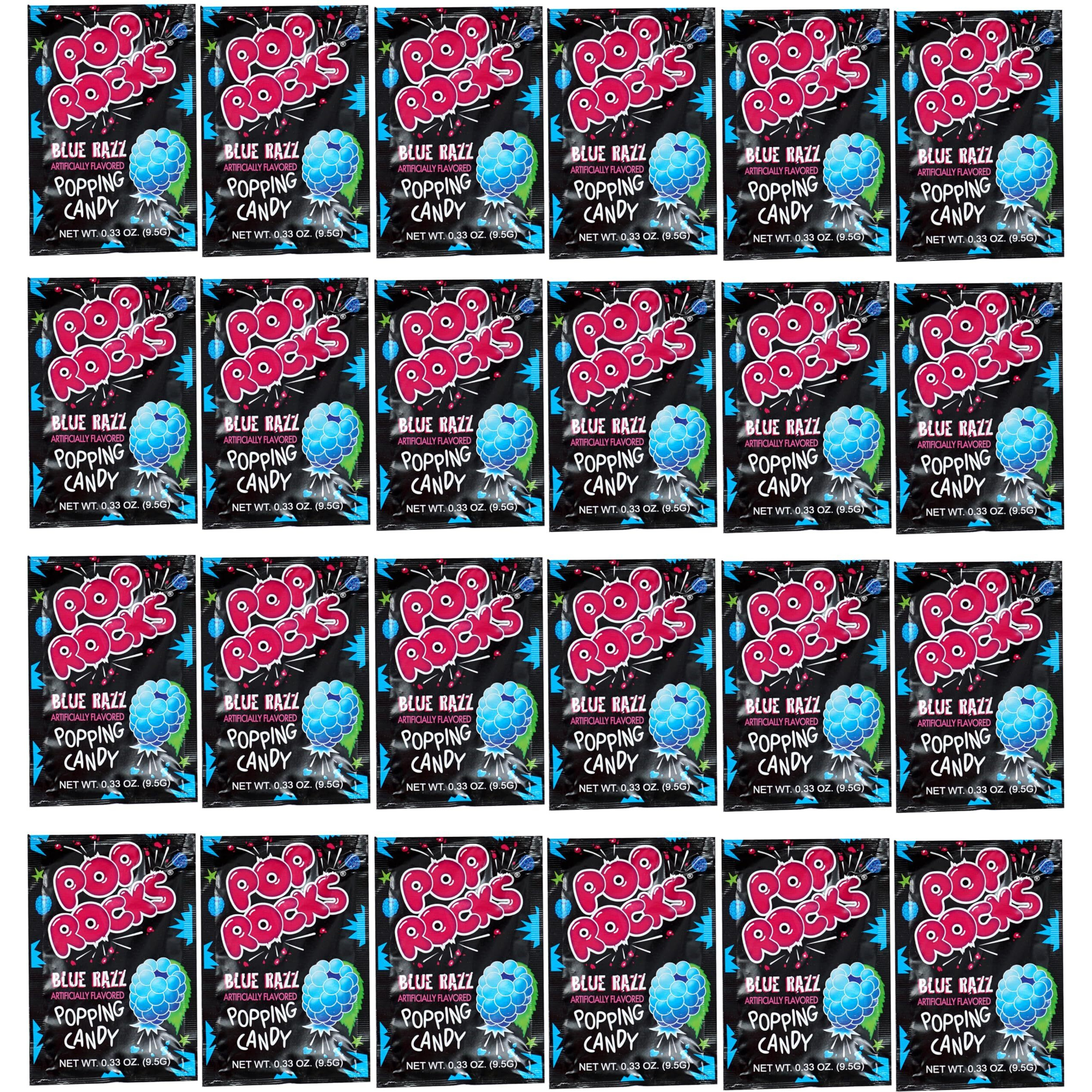 Pop Rocks Blue Razz Popping Candy, 24 Pack