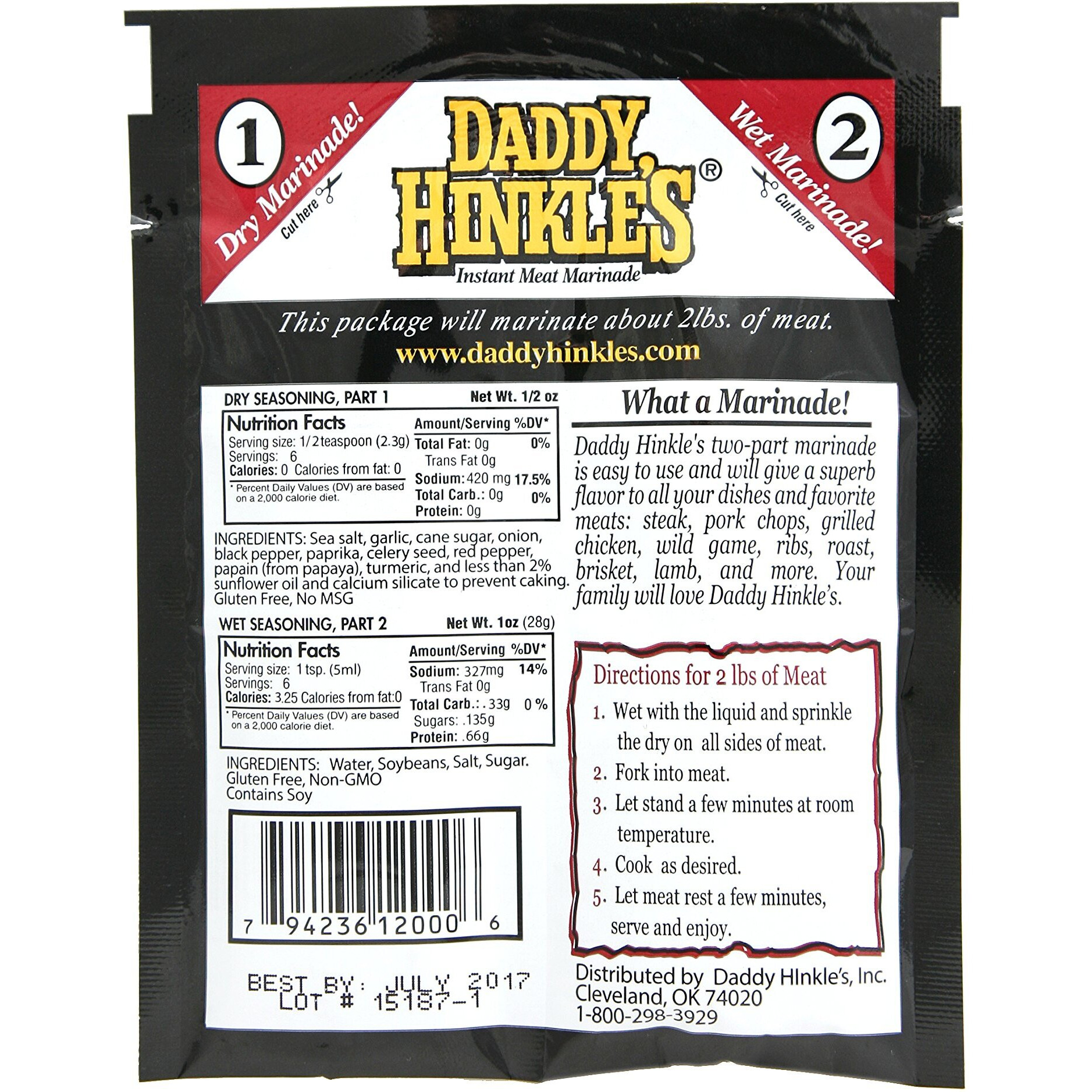 Daddy Hinkle's - O'Riginal Marinade Single Serve Packets, 1.5 Ounce (Pack Of 24)