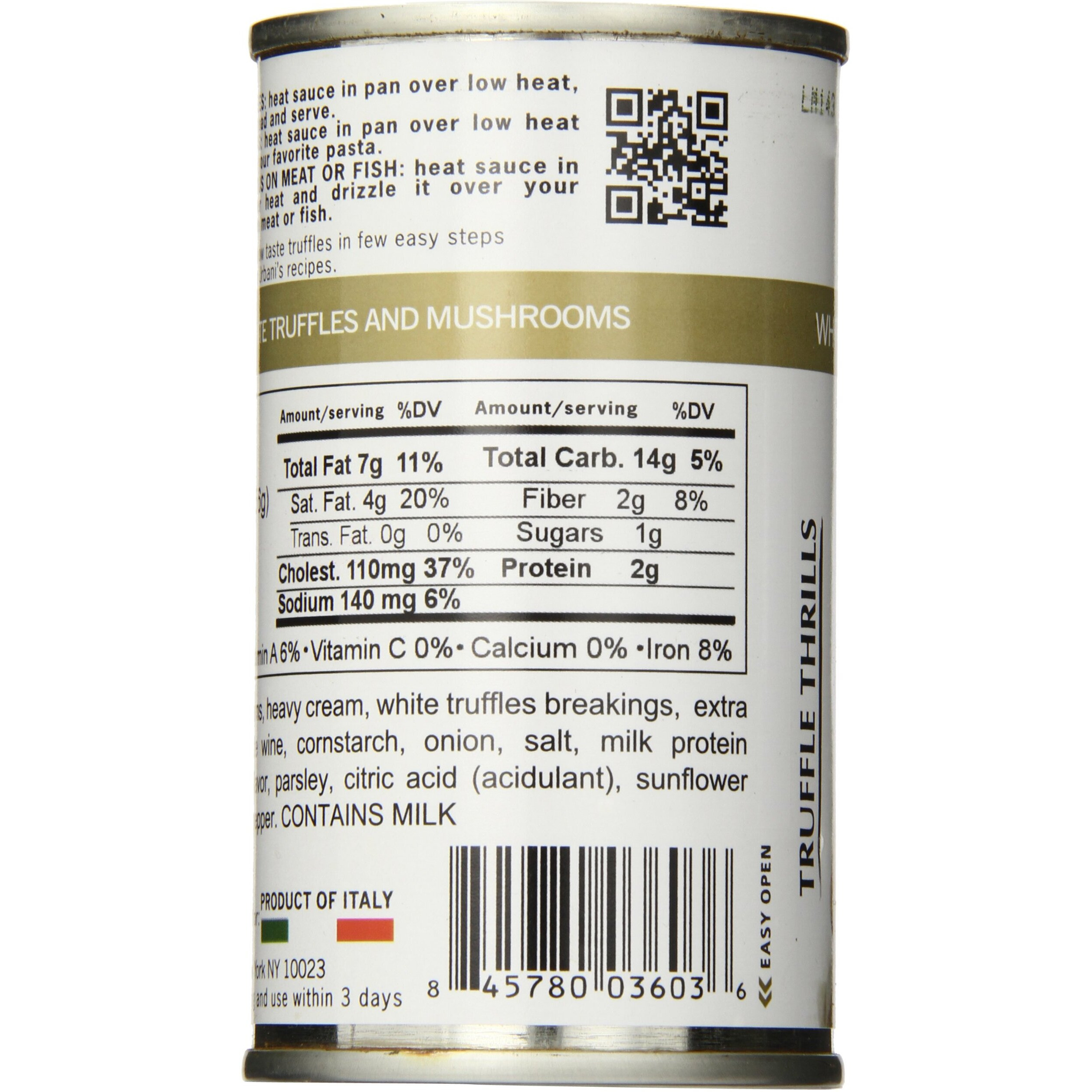 Urbani Truffles, White Truffles And Mushrooms Sauce - Italian Gourmet Fusion | Ideal For Pasta, Fish And Grilled Meats | Premium Quality, All Natural | Ready To Use, Truffle Sauce | 6.4 Oz (180G)