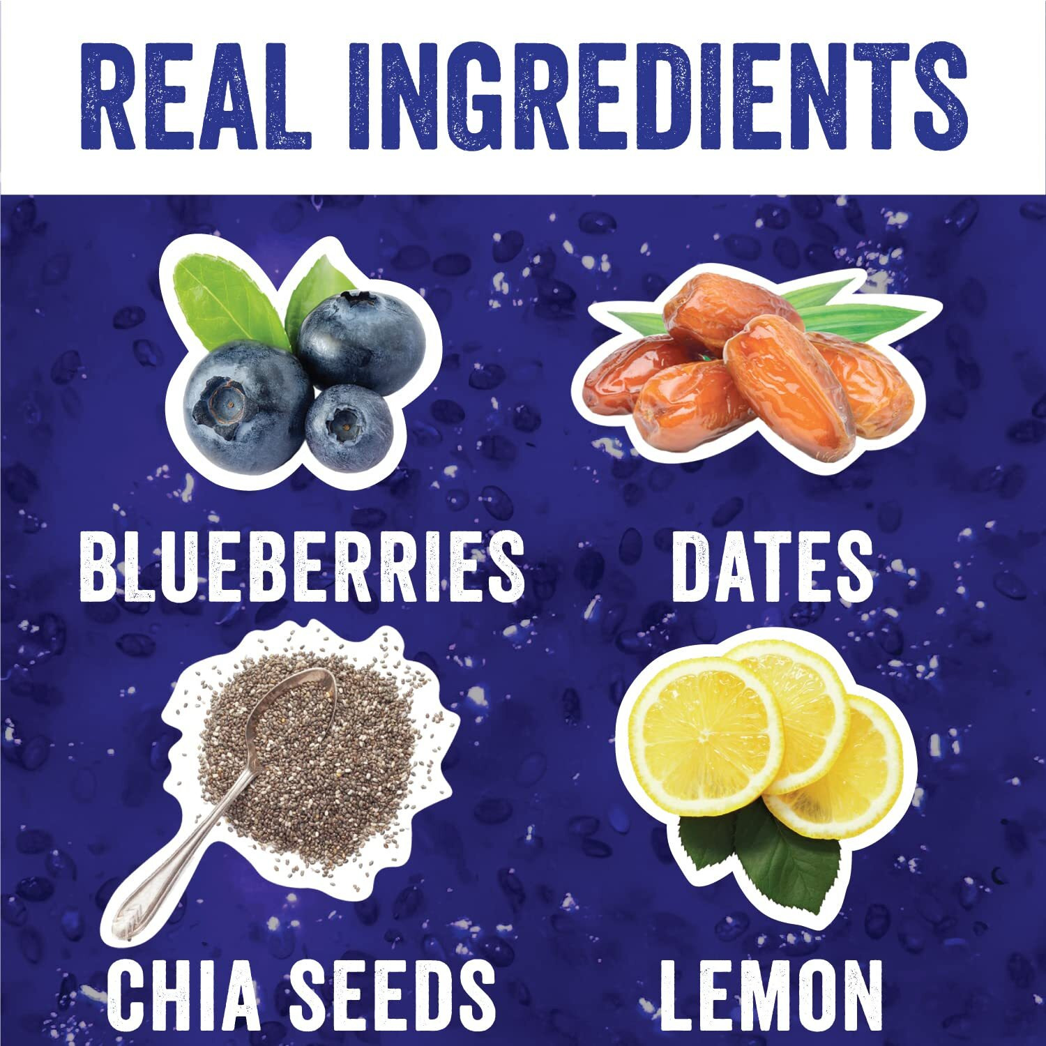 Chia Smash Blueberry Jam Squeeze Packets | Natural, Keto & No Sugar Added | Vegan & Upcycled Fruit Spread | Low-Calorie, Superfood Snack | Single-Serve (10 Packets)