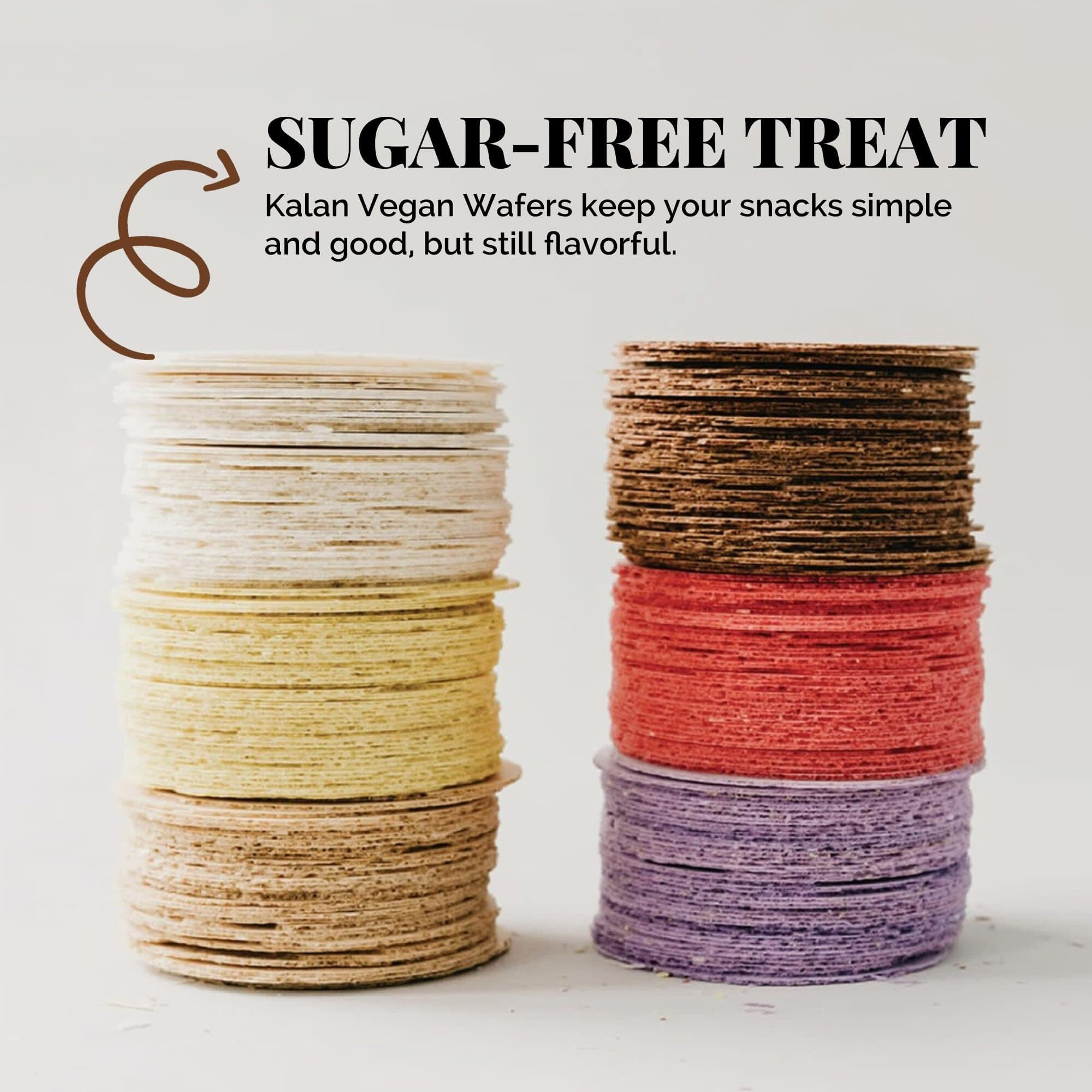 Kalan Coconut Amaranth Flour Wafer Thins, Vegan And Sugar-Free, Pack Of 3