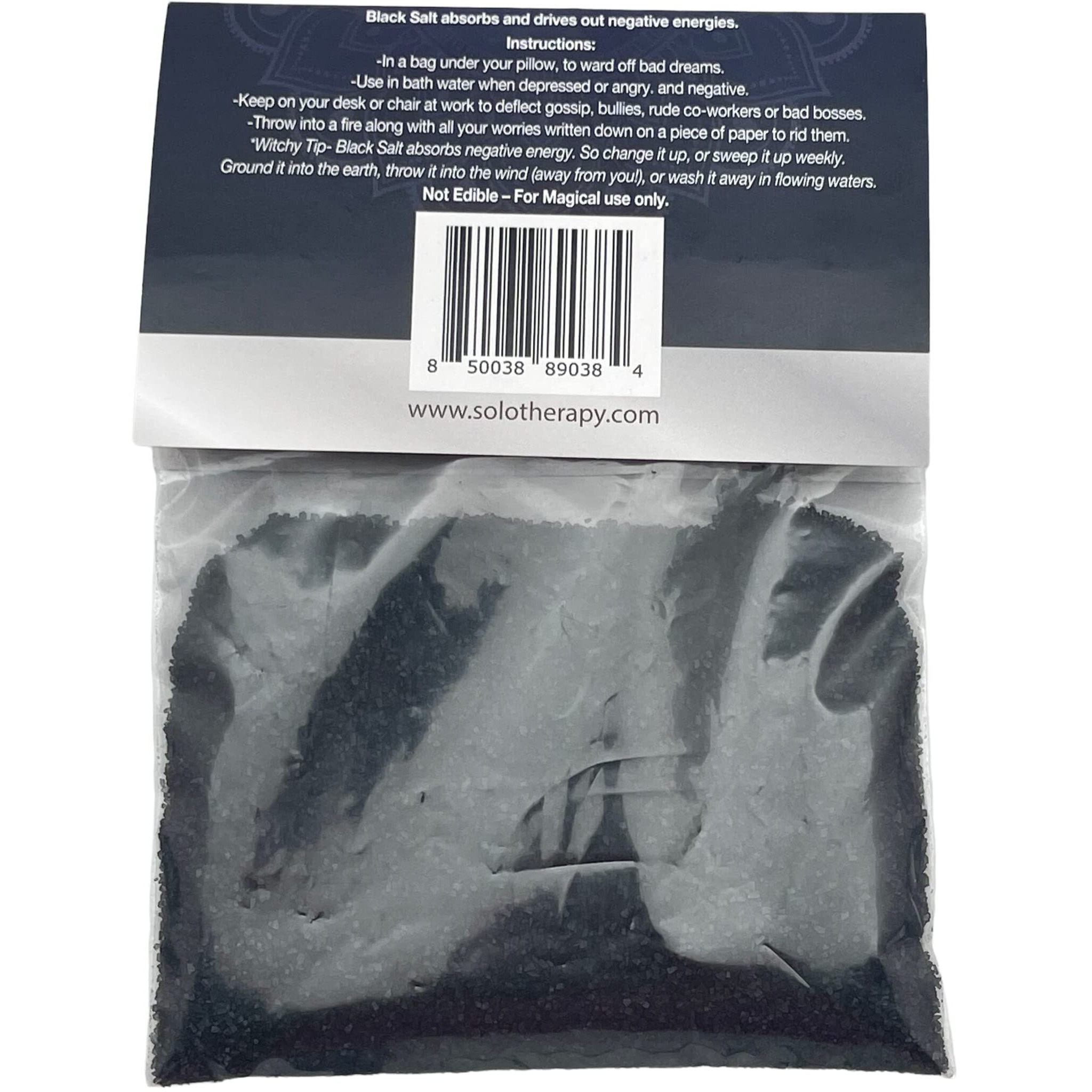 Black Salt For Protection, 50 Grams, Black Salt For Rituals, Wiccan Protection Rituals And Spells, Ritual Salt, Witch Black Salt