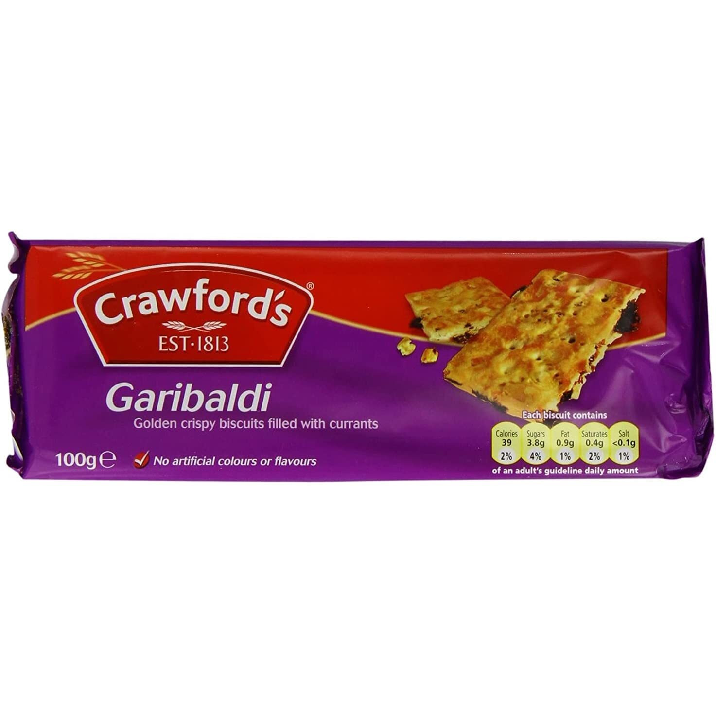 Crawford's Garibaldi Biscuits 100G (Pack Of 12)