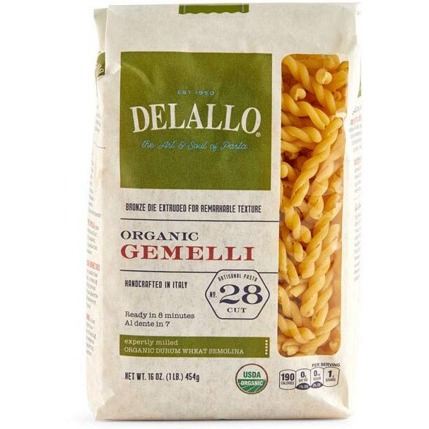 Delallo - Organic Gemelli Pasta - Case Of 1 - 1 Lb