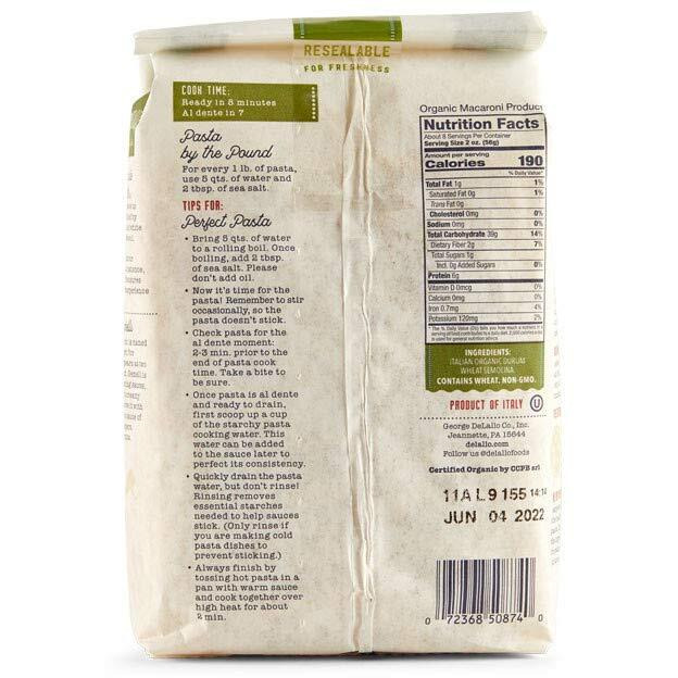Delallo - Organic Gemelli Pasta - Case Of 1 - 1 Lb