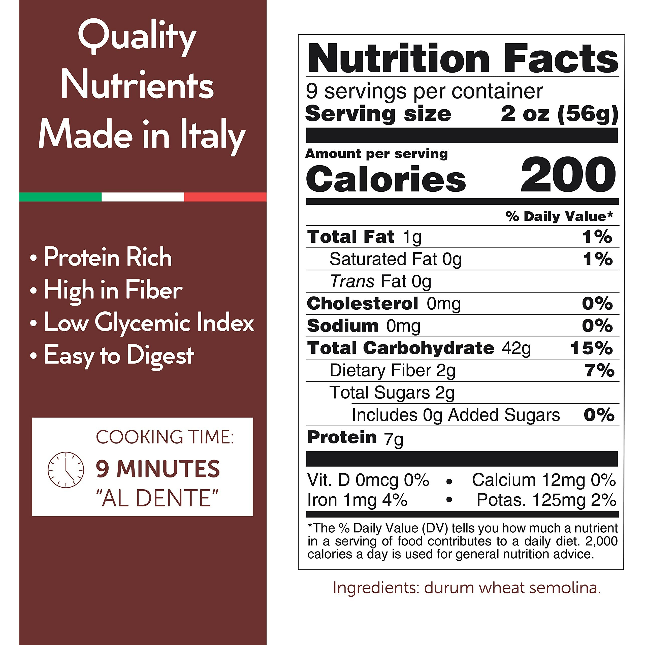 Gusta Spaghetti Noodles Pasta - Premium Italian Pasta From Italy - Durum Wheat Semolina Organic "&quotAl Dente"" Pasta - Non-Gmo & Gourmet Pasta - Family Owned Brand - 17.64Oz / 500G (2 Pack)