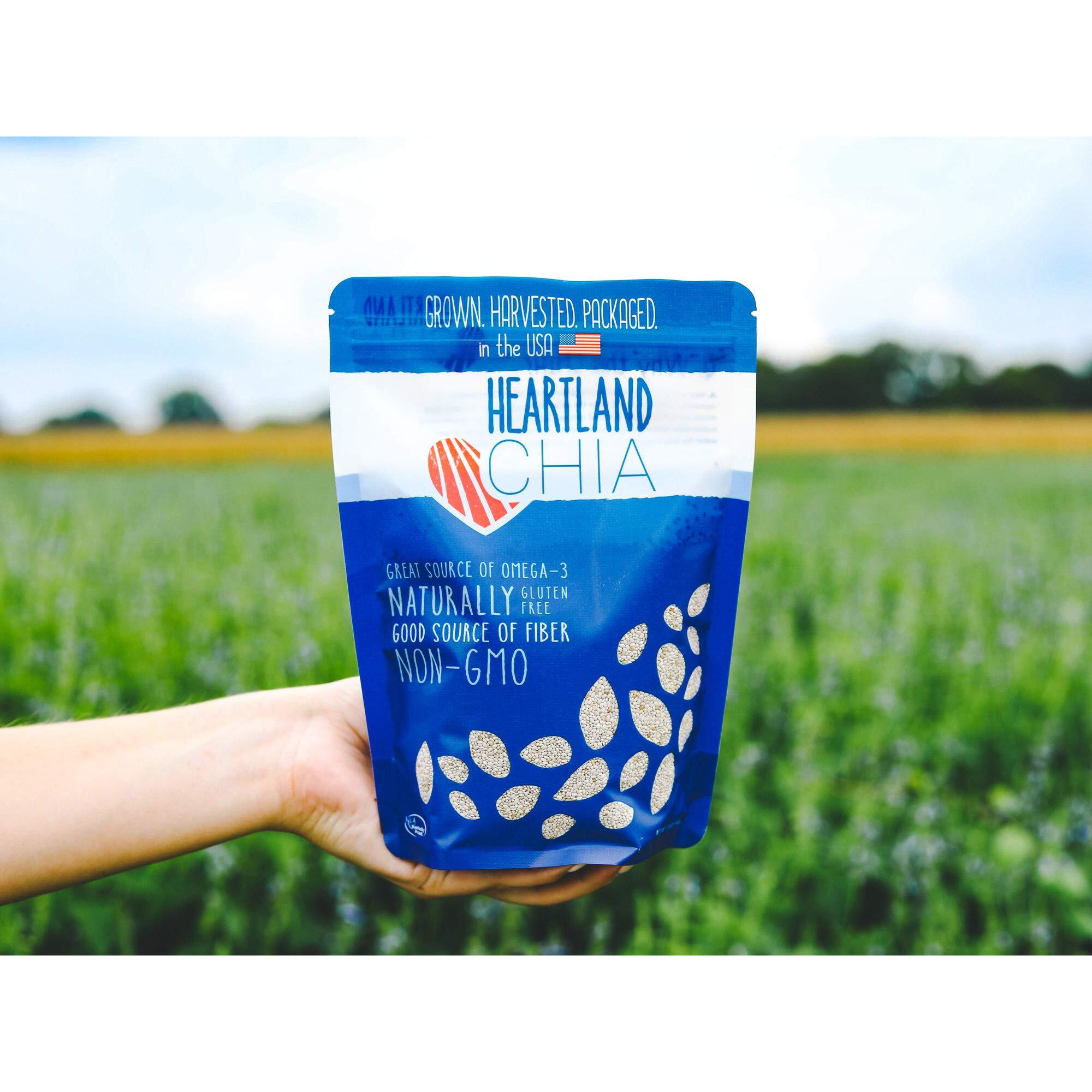 Heartland Chia, Usa Grown Whole Raw Black Chia Seeds, 12 Oz | Sustainable, Non-Gmo, Farm-Direct