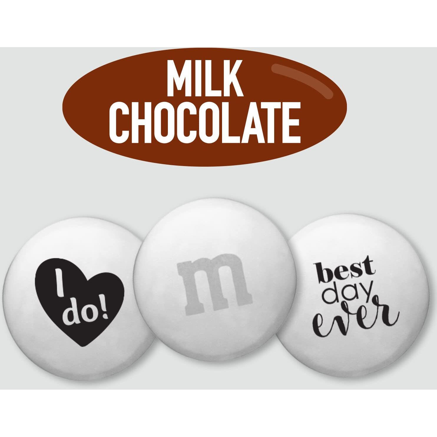 M&M's Milk Chocolate Wedding Candy Favors (20 Pack), Perfect For Wedding Reception Favor, Bridal Favors, Rehersal Dinner And Wedding Table D  Cor