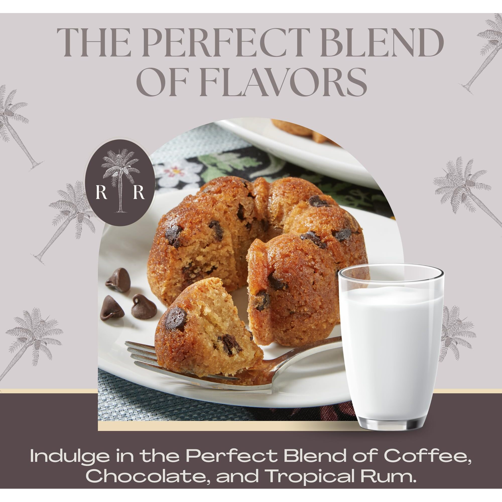 The Great Spirits Baking Company's Rum Runner Cappuccino Chip Rum Cake, Mini Bundt Cake (4 Oz), Perfect Blend Of Coffee, Chocolate, And Tropical Rum