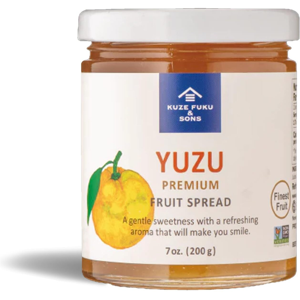 [Kuze Fuku & Sons] Yuzu Fruit Spread, Premium Japanese Citrus Marmalade, Natural Fruit Jam, No Artificial Additives (7 Oz /207.15 G)