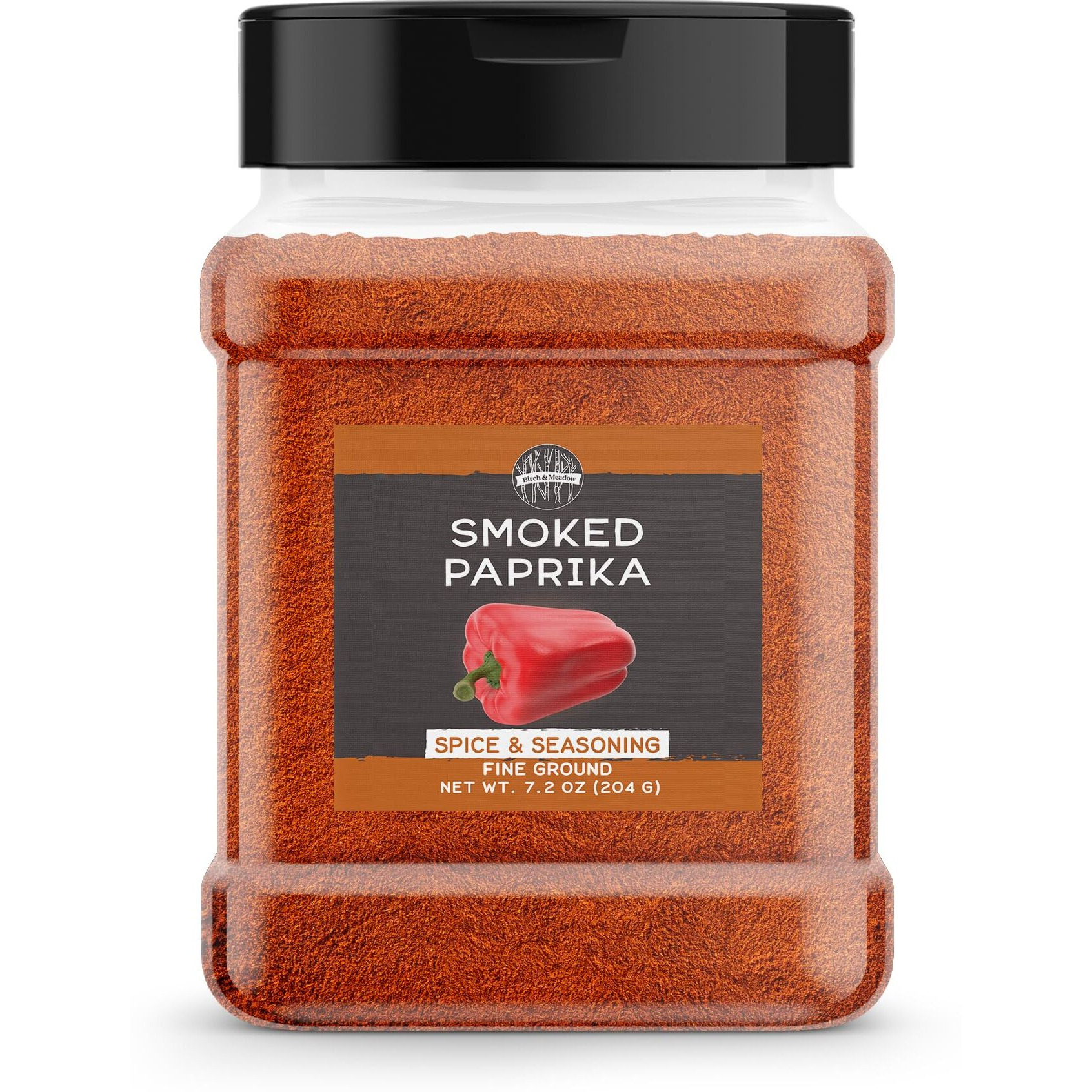 Birch & Meadow Smoked Paprika, 7.2 Ounce, Fine Ground, Spice & Seasoning, Dry Rubs