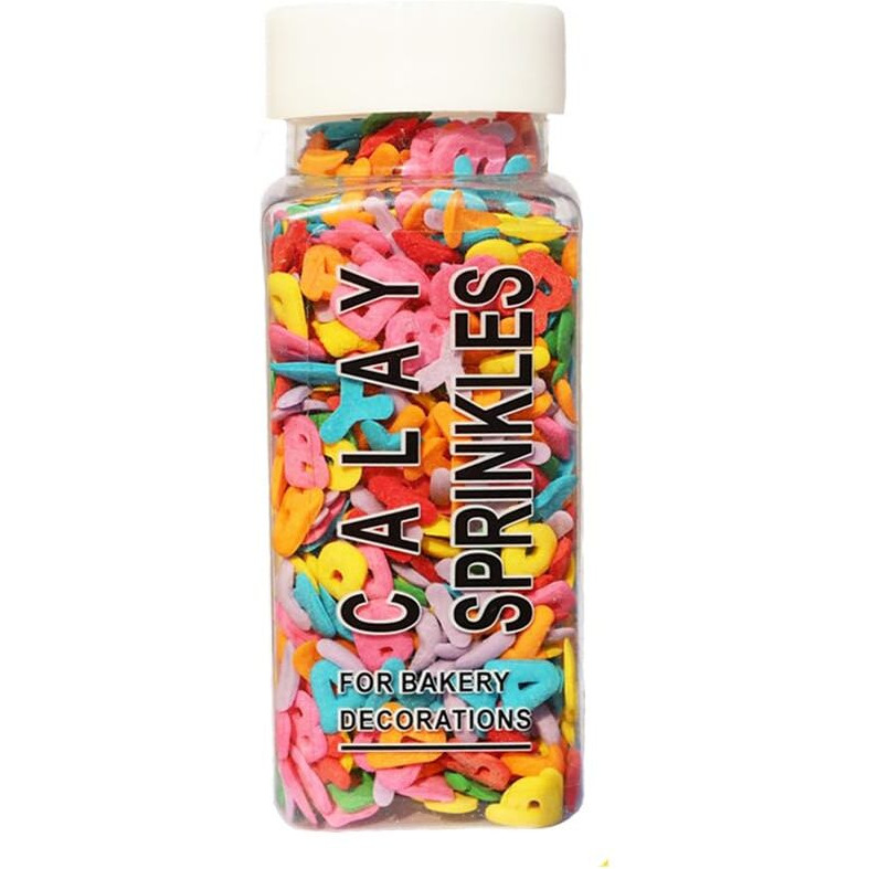 Homankit Happy Birthday Letters For Decorating Happy Birthday Alphabet Sprinkles Ice Cream Sprinkle Sugar Candy Baking Cake Cupcake Toppers Cookie Donut Dessert Decoration 2.47 Ounces (Only Contain Happy Birthday Letters )