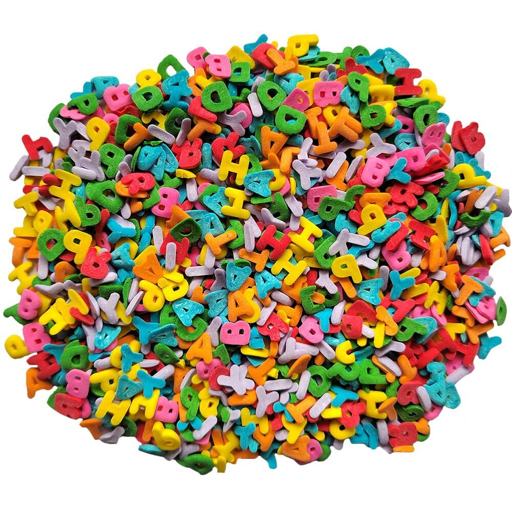 Homankit Happy Birthday Letters For Decorating Happy Birthday Alphabet Sprinkles Ice Cream Sprinkle Sugar Candy Baking Cake Cupcake Toppers Cookie Donut Dessert Decoration 2.47 Ounces (Only Contain Happy Birthday Letters )