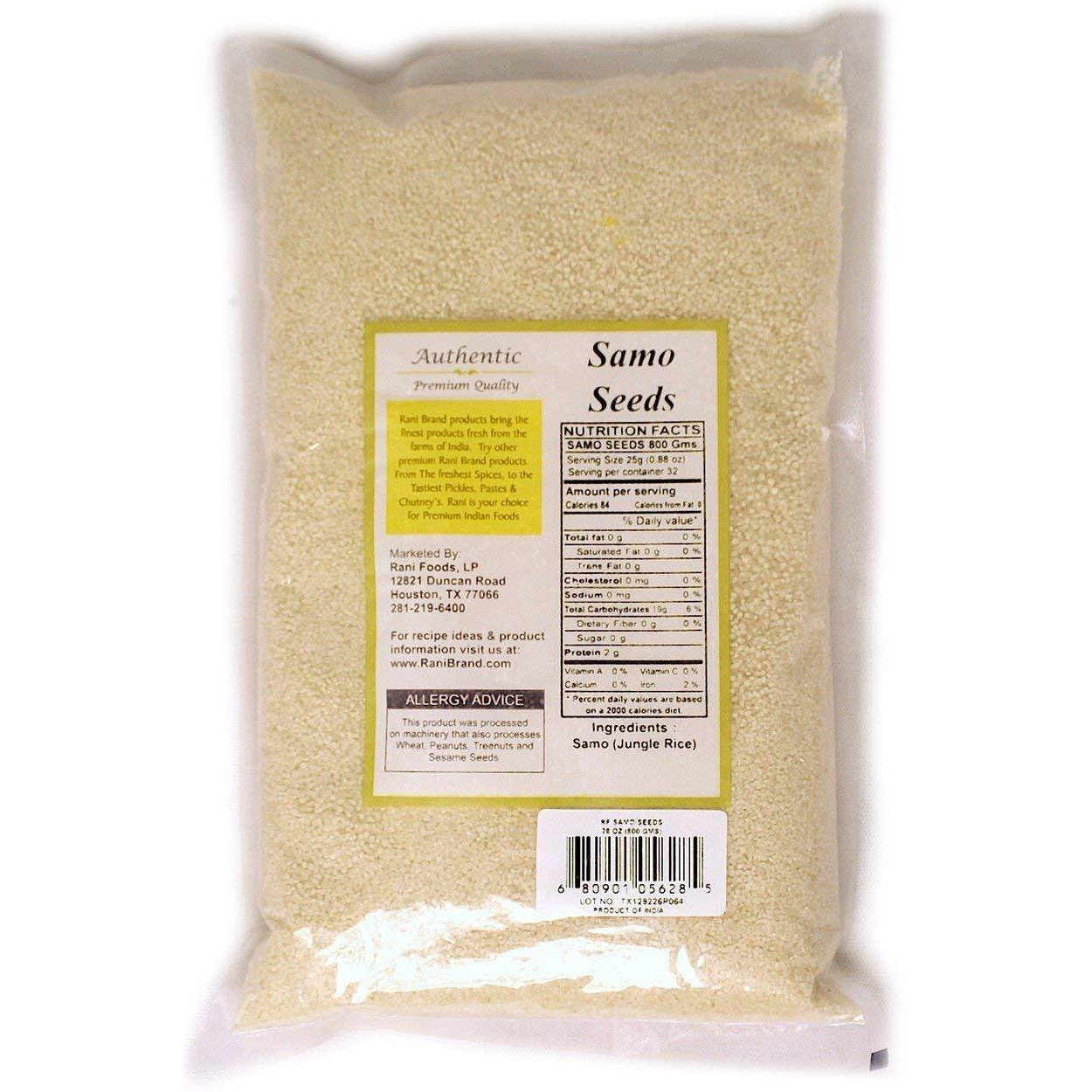 Rani Samo Seeds Whole 28Oz (800G) Bulk ~ Japanese Barnyard Millet / Jungle Rice/Moriyo/ Samak Rice Echinochloa Frumentacea ~ All Natural | Vegan | Gluten Friendly | Non-Gmo | Indian Origin