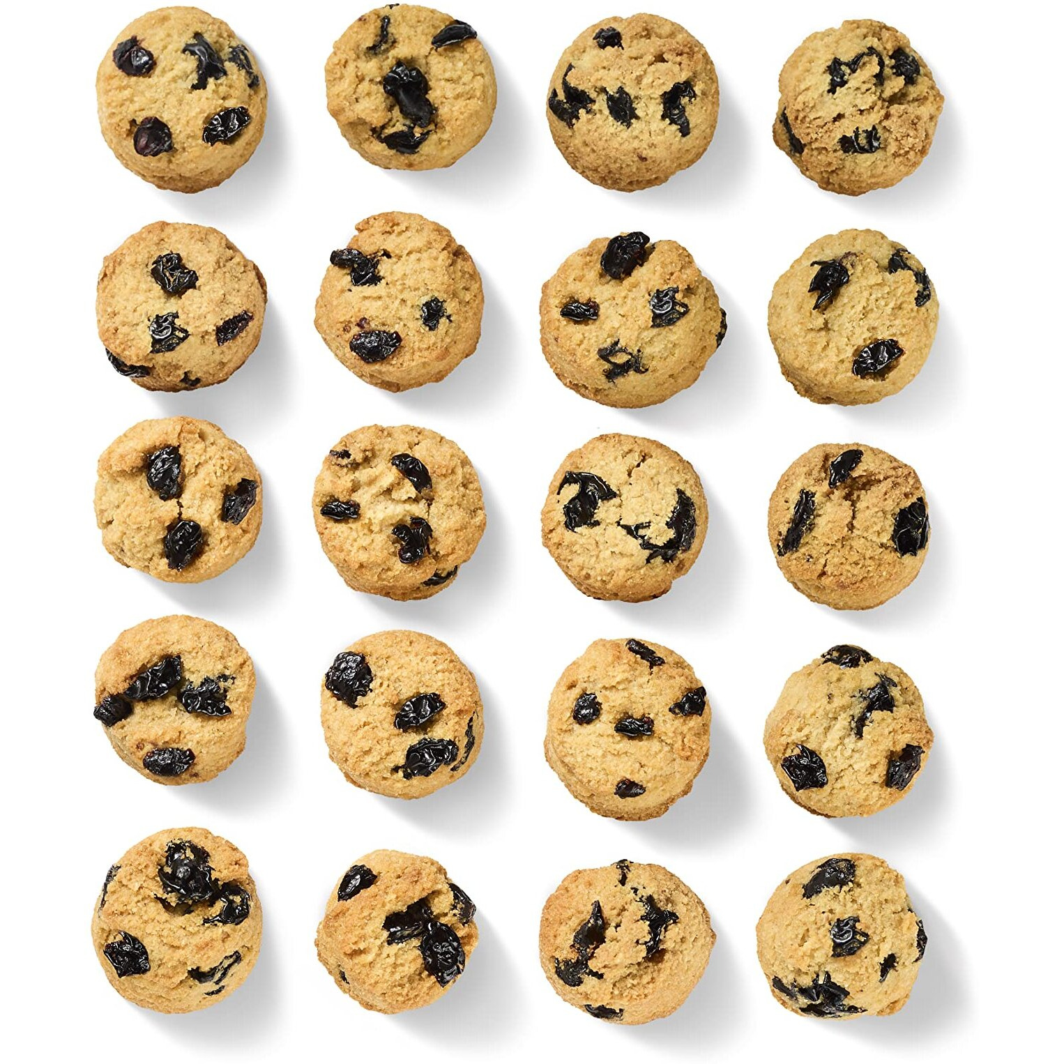 Real Lemon Blueberry Mini Cookie Poppers - Bite-Sized Gluten Free Semi Soft Baked Cookies - Dairy Free, Vegan, Kosher, Paleo - Delicious Mini Lemon Blueberry Cookies (4.5 Oz)