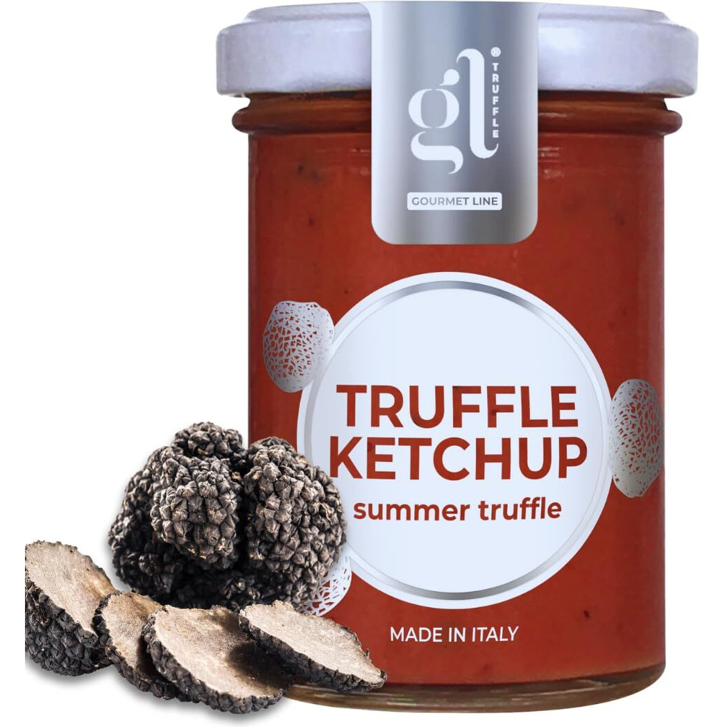 Italian Truffle Ketchup, 100 Gr (3.5 Oz), Italian Tomato Ketchup Infused With Black Truffles, French Fries Dip, Non Gmo, Vegan, Gl Truffle Gourmet Line