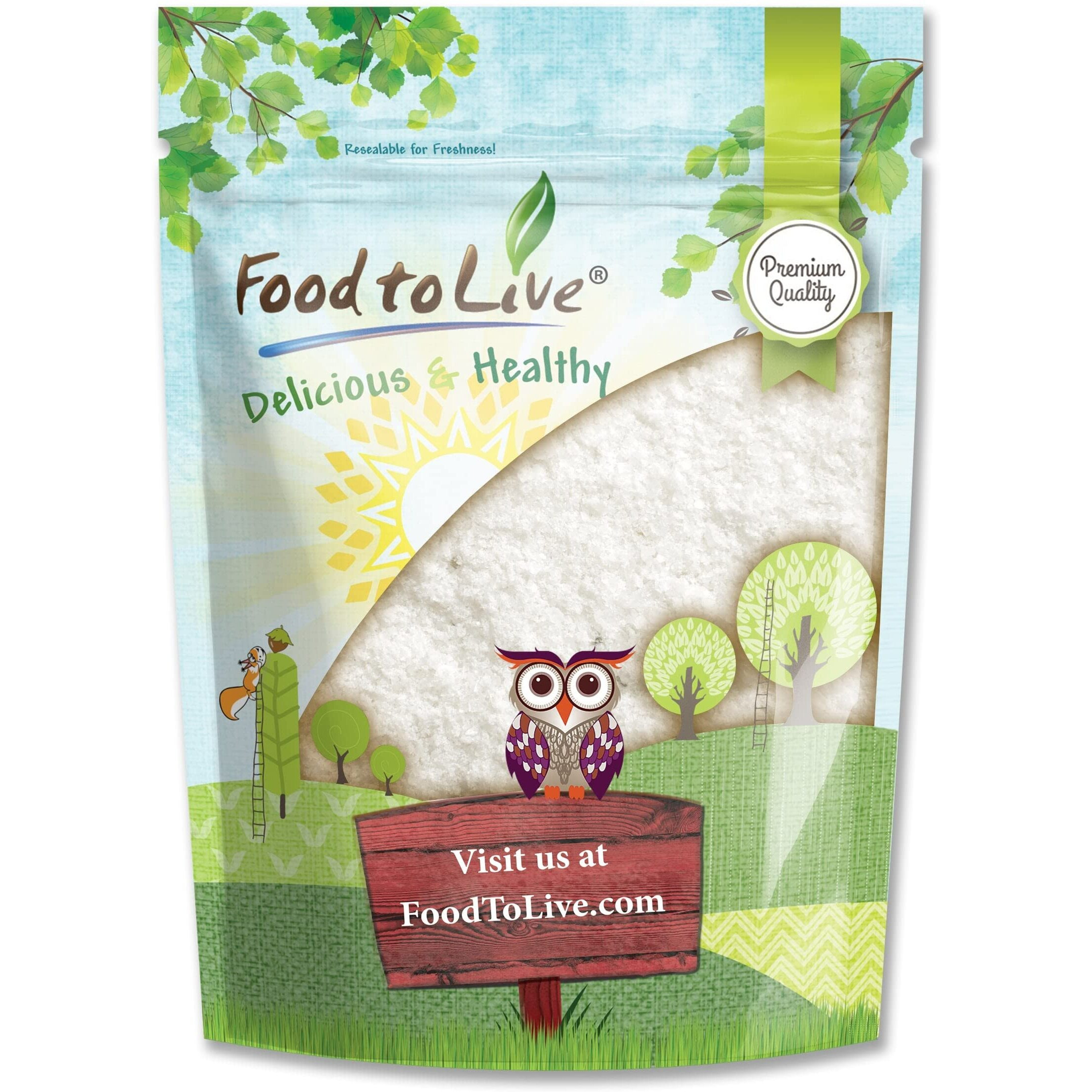 Food To Live Mediterranean Sea Salt, 1 Pound - Coarse Grain, Pure Crystals, No Additives, No Preservatives, Vegan, Kosher. Rich In Minerals. For Cooking, Baking, Pickling. Perfect For Salt Grinders.