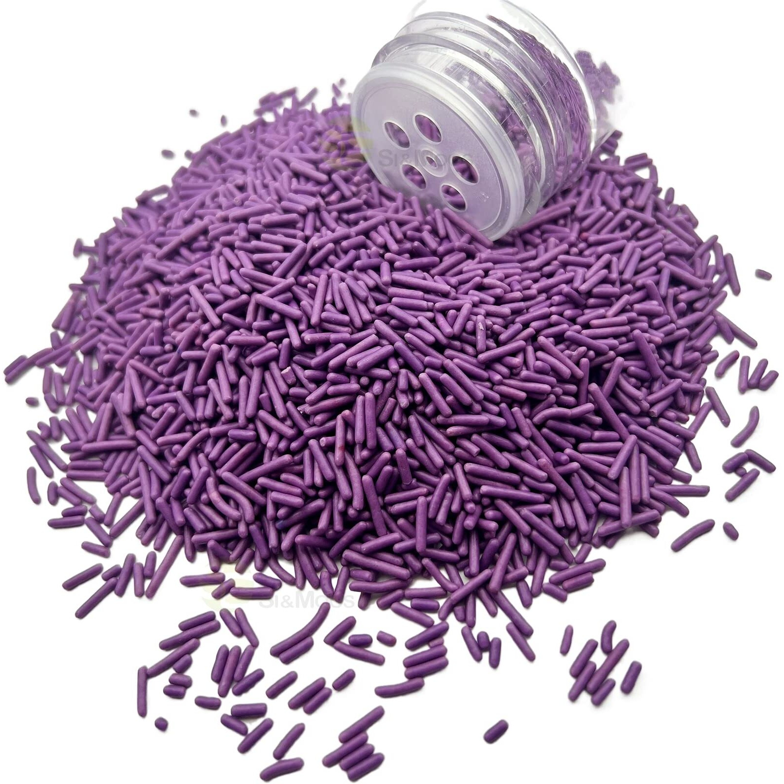 Se Si&Moos Purple Jimmies Sprinkles Edible Purple Sprinkles Soft Jimmies Soft Sprinkles For Topping Ice Cream, Cookies, Cakes, Cupcakes, Dessert Decorating 2.75 Oz