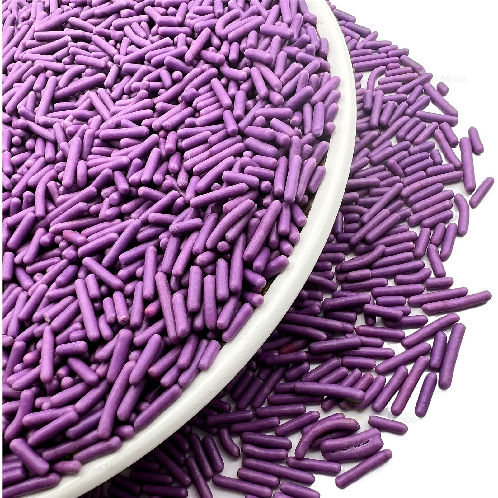Se Si&Moos Purple Jimmies Sprinkles Edible Purple Sprinkles Soft Jimmies Soft Sprinkles For Topping Ice Cream, Cookies, Cakes, Cupcakes, Dessert Decorating 2.75 Oz