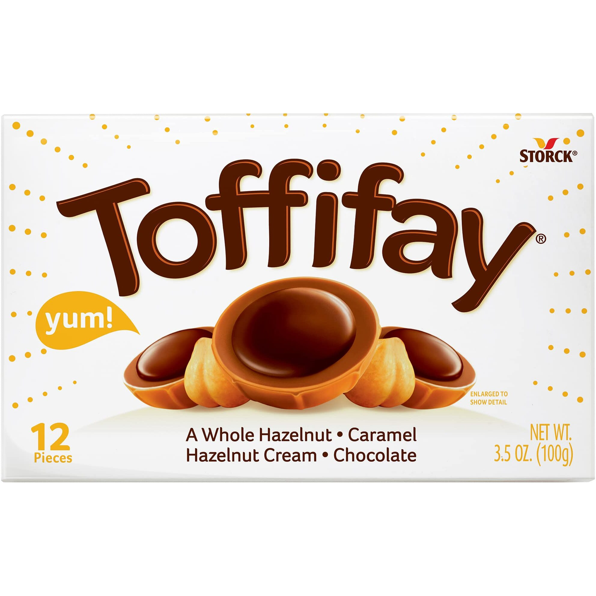 Toffifay Hazelnut Chocolate Caramel Candy Box, 12 Pieces (Pack Of 2), 3.5 Ounces