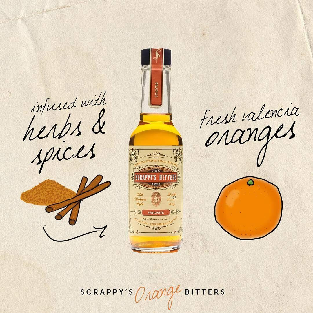 Scrappy's Bitters - Orange, 5 Ounces - Organic Ingredients, Finest Herbs And Zests, No Extracts, Artificial Flavors, Chemicals Or Dyes. Made In The Usa