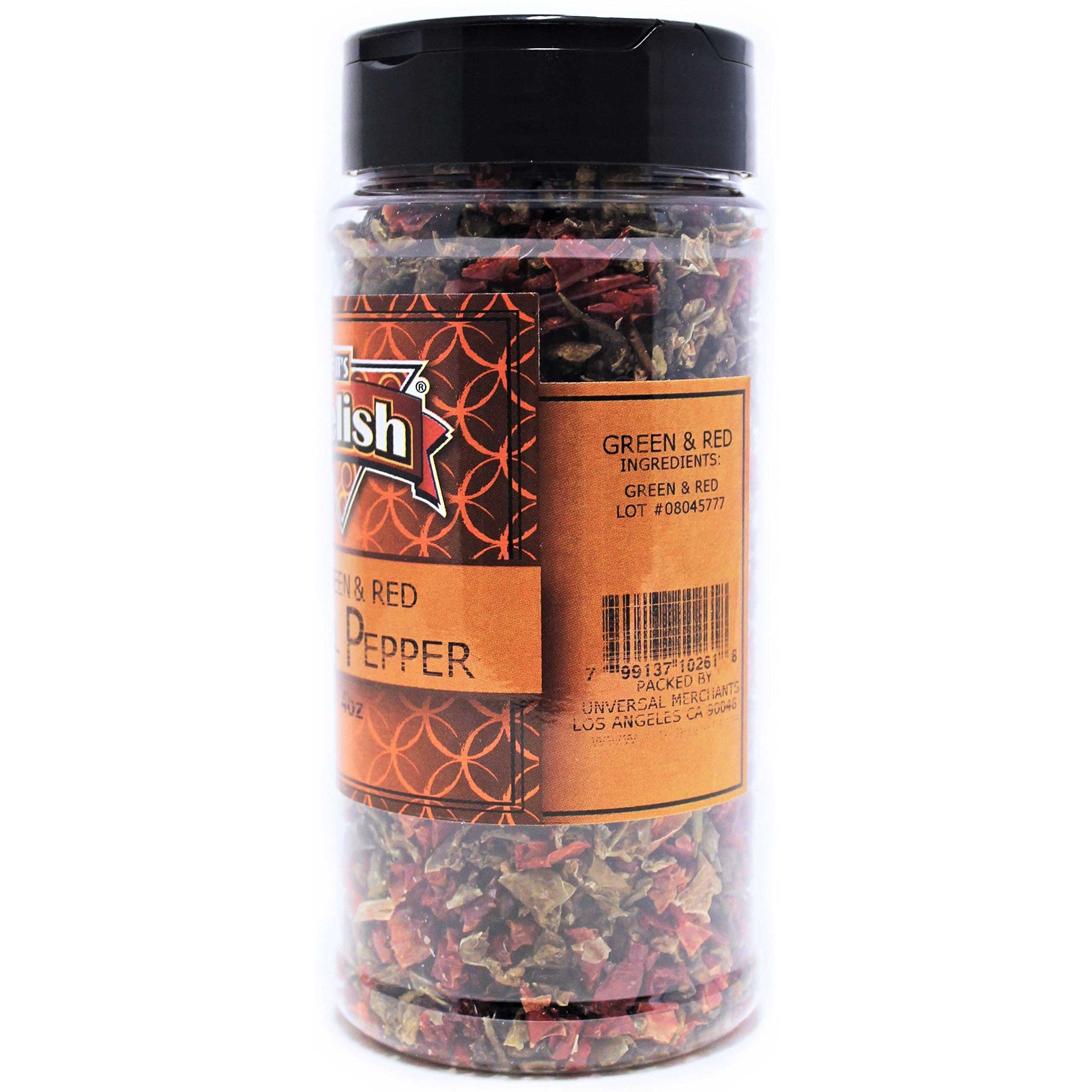 Dried Red And Green Bell Peppers Mix By It's Delish, 3 Oz. Medium Jar