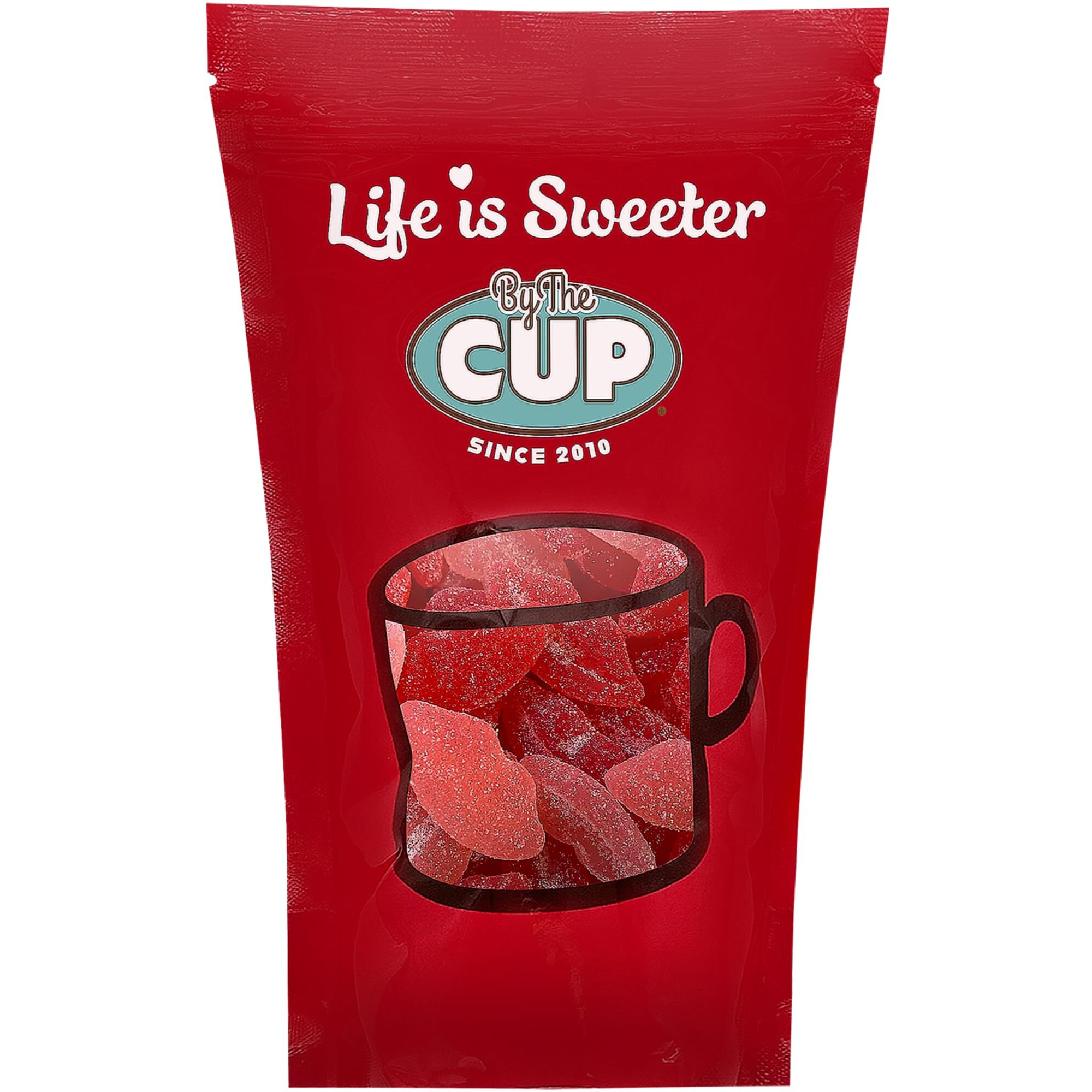 By The Cup Sour Pucker-Up Gummy Lips, 2 Lb Bulk Bag