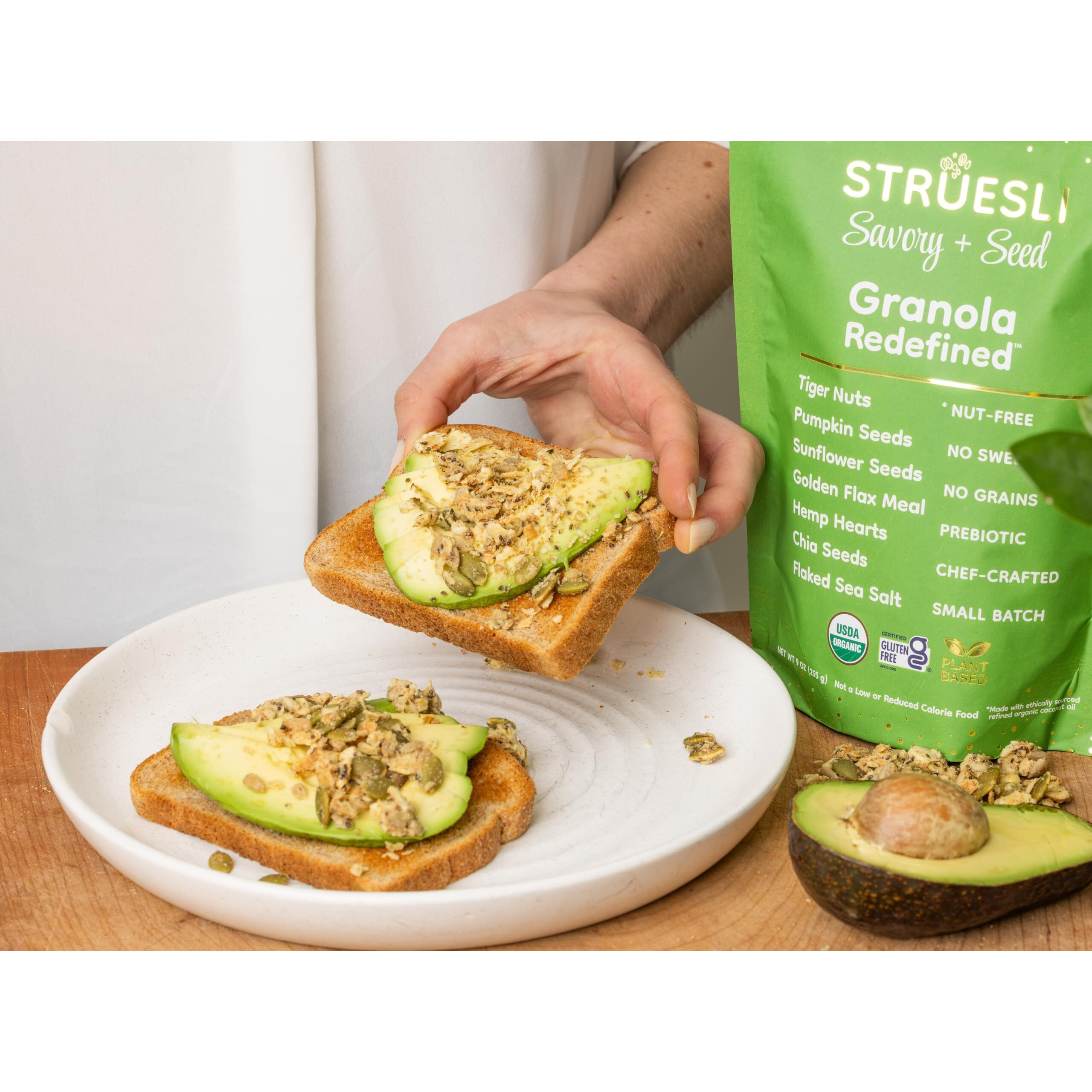 Struesli - Organic Savory + Seed Granola Redefined | No Added Sweeteners, No Grains | Keto & Paleo Friendly | Gluten-Free, Grain-Free, Sugar-Free | Healthy Adult Snack | High-Fiber, Nutrient-Rich, Satisfying Crunch