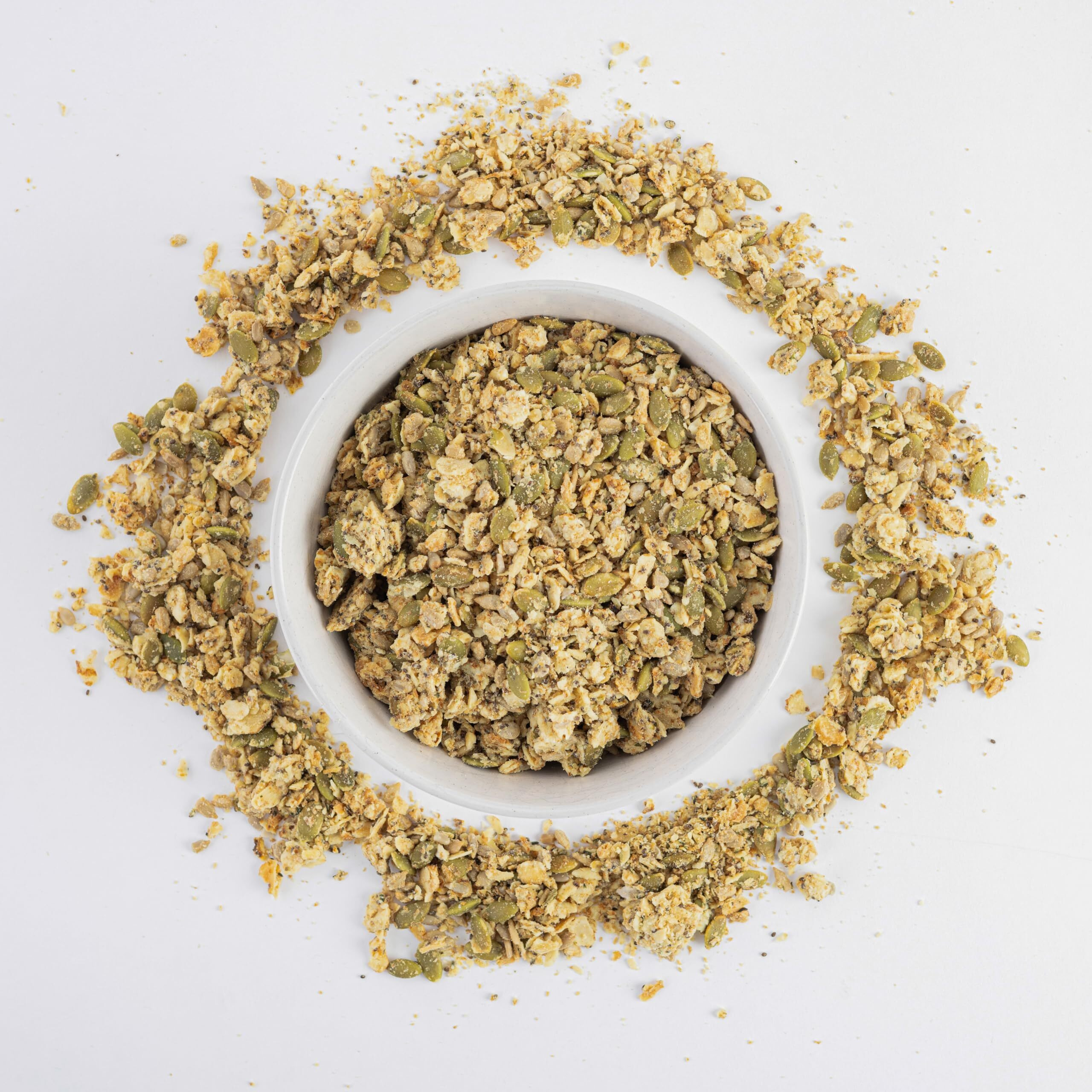 Struesli - Organic Savory + Seed Granola Redefined | No Added Sweeteners, No Grains | Keto & Paleo Friendly | Gluten-Free, Grain-Free, Sugar-Free | Healthy Adult Snack | High-Fiber, Nutrient-Rich, Satisfying Crunch