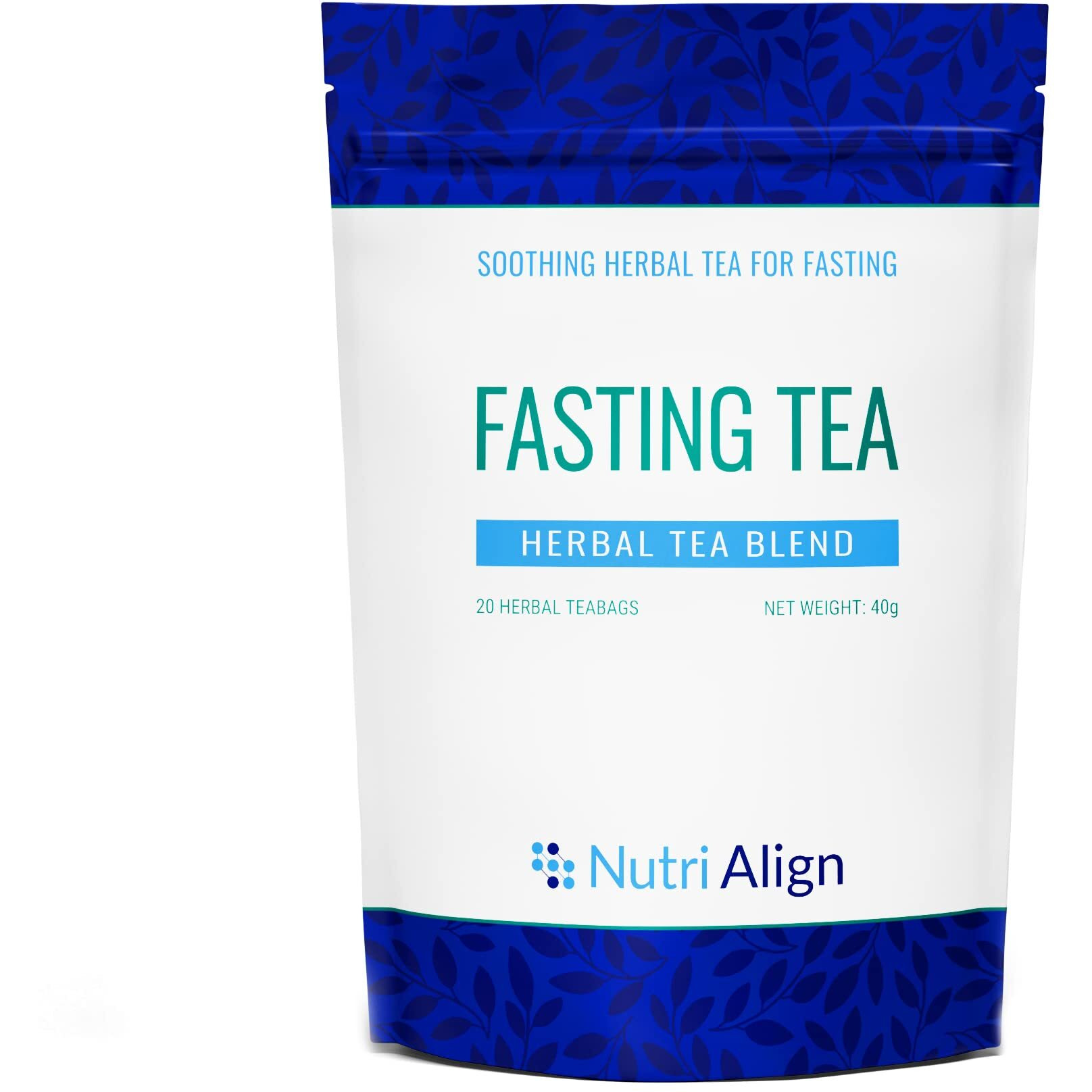 Nutri-Align Fasting Tea | 20 Herbal Tea Bags With Chamomile, Dandelion Root, Rosehips, Cinnamon Bark, Elderflower, Cardamom & Fenugreek | Caffeine Free Fasting Tea For Extended & Intermittent Fasting