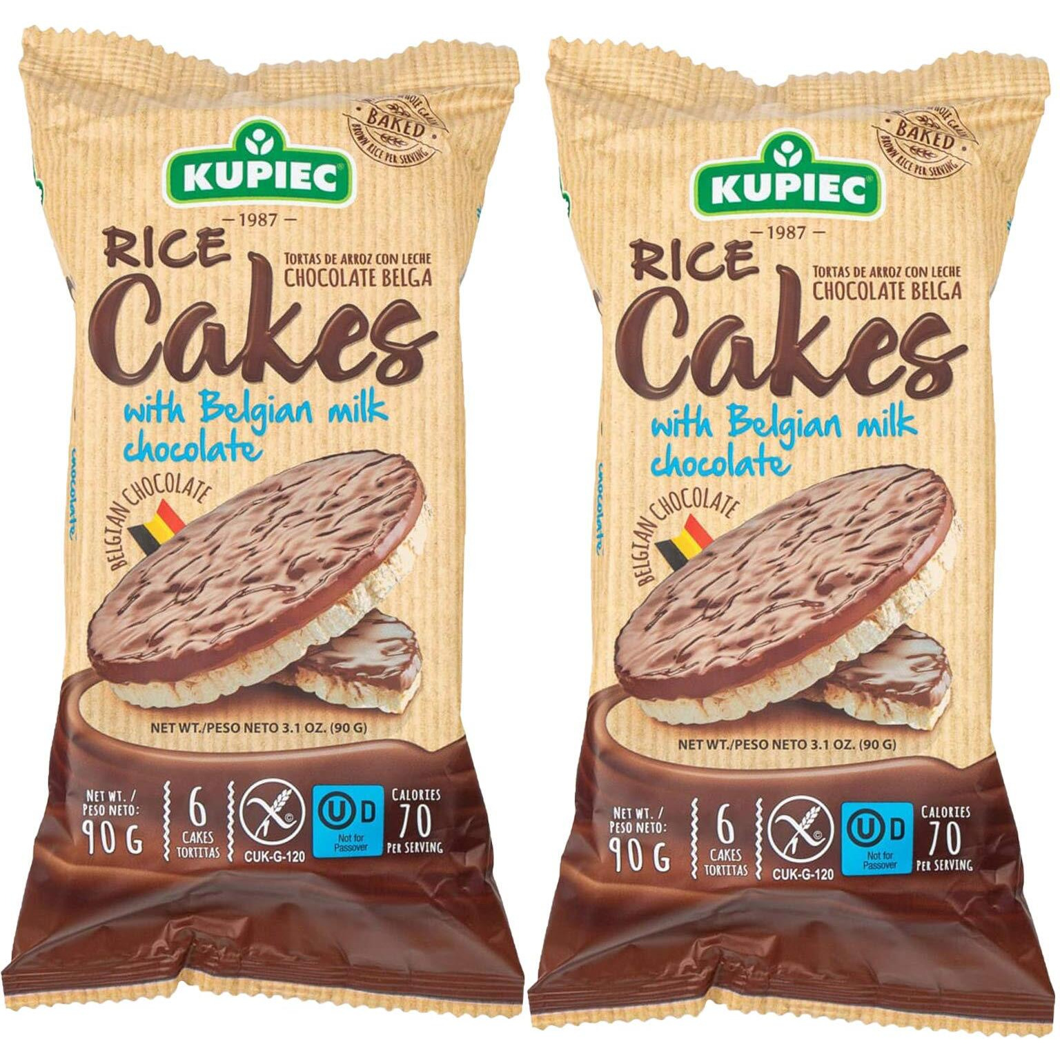 Kupiec Rice Cakes With Milk Belgian Cholate 9Og (3.1 0Z) 2Pack