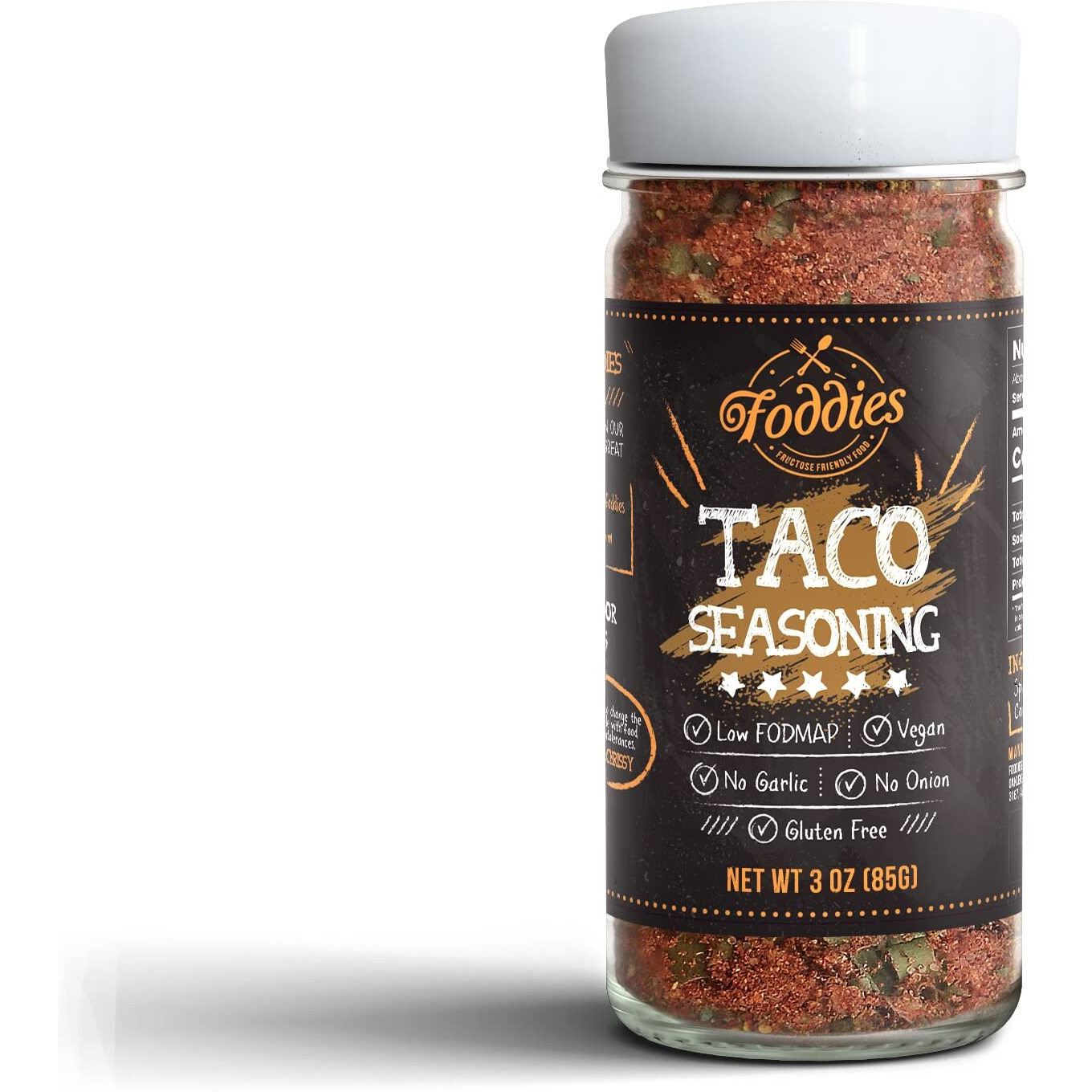Foddies Taco Seasoning, Low Fodmap, Gluten Free, No Onion No Garlic, Vegan, Plant Based, Ibs Friendly