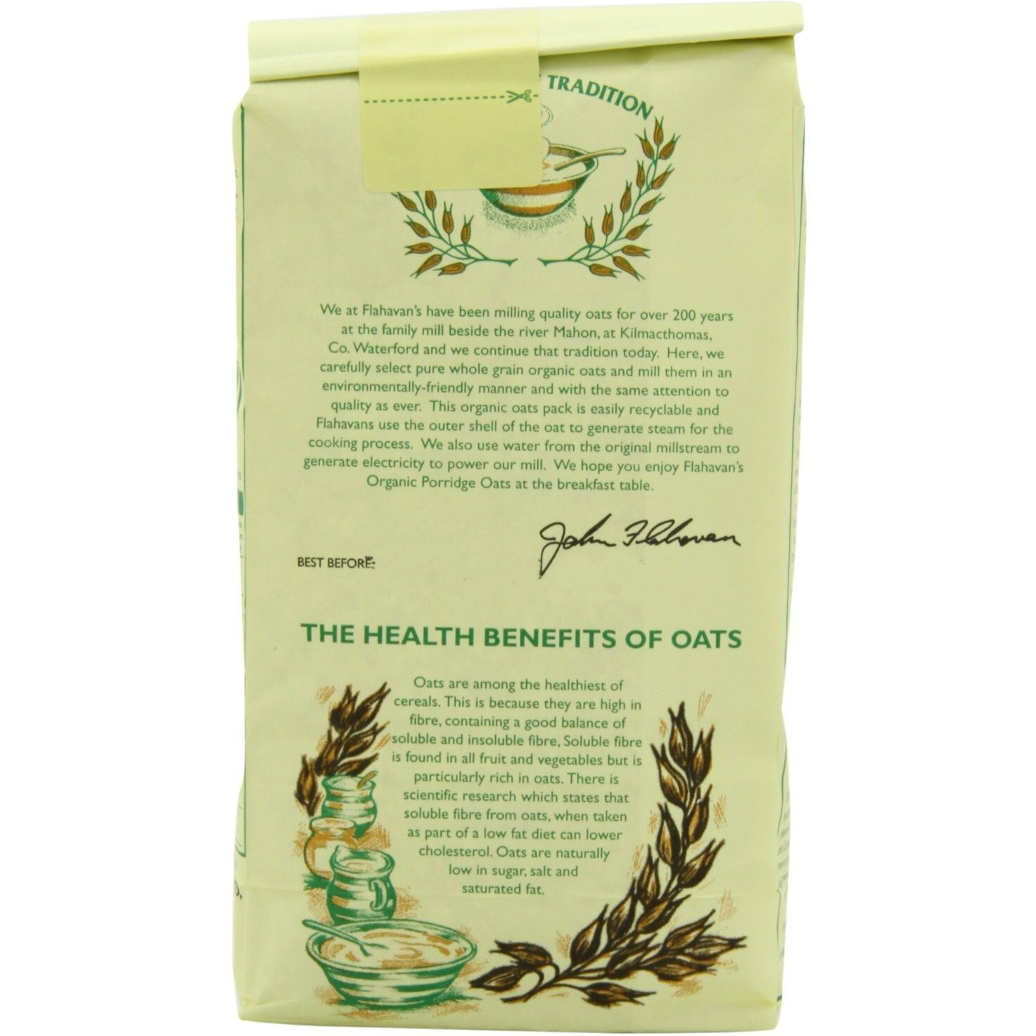 Flahavan's Organic Irish Porridge Oats, 500 Gr