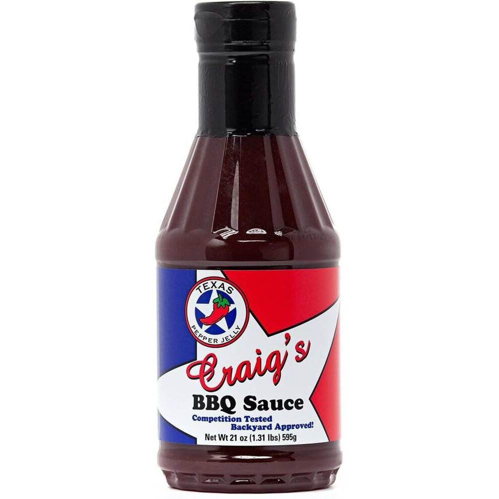 Texas Pepper Jelly Craig's Bbq Sauce Net Wt. 21 Oz (595 G)