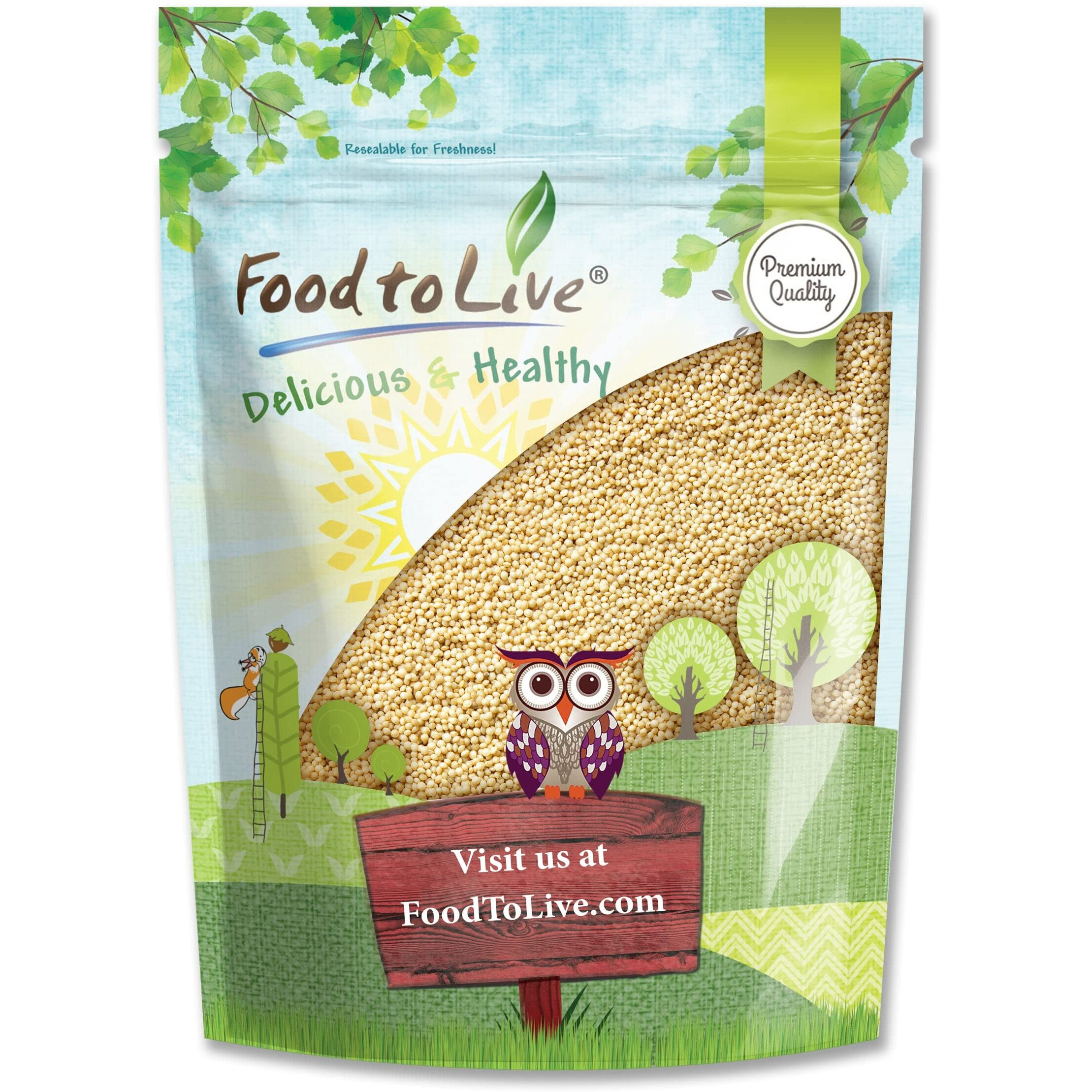 Food To Live Amaranth Grain, 1 Pound - 100% Whole Seeds, Vegan, Kosher, Bulk. Sweet, Nutty Flavor. Rich In Protein, Calcium. Great Alternative To Rice Or Quinoa. Great For Cereal, Salads, Soups