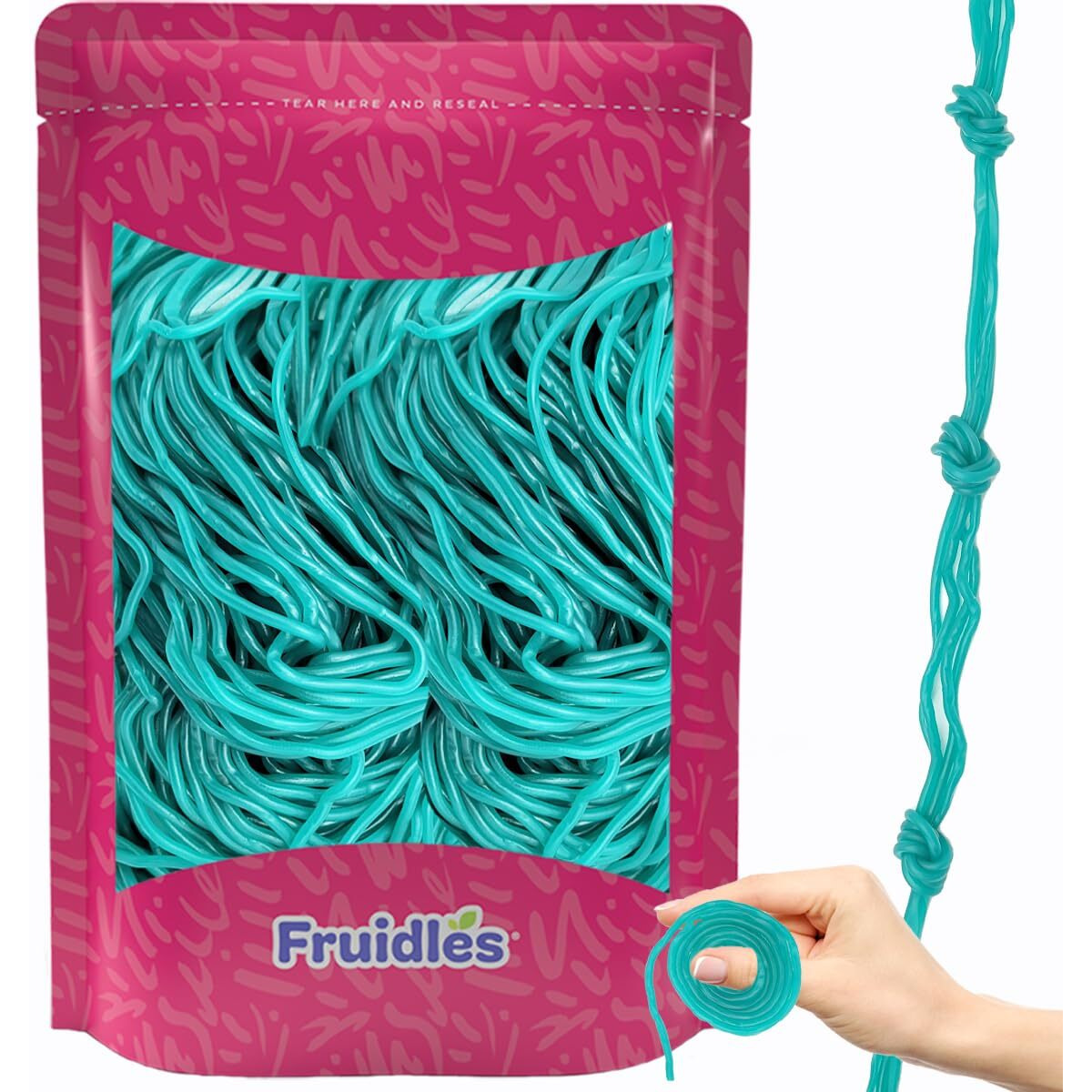 Fruidles Blue Raspberry Licorice Laces, Blue Raspberry Candy For Parties, Birthdays, Events, And Much More (4 Pounds)