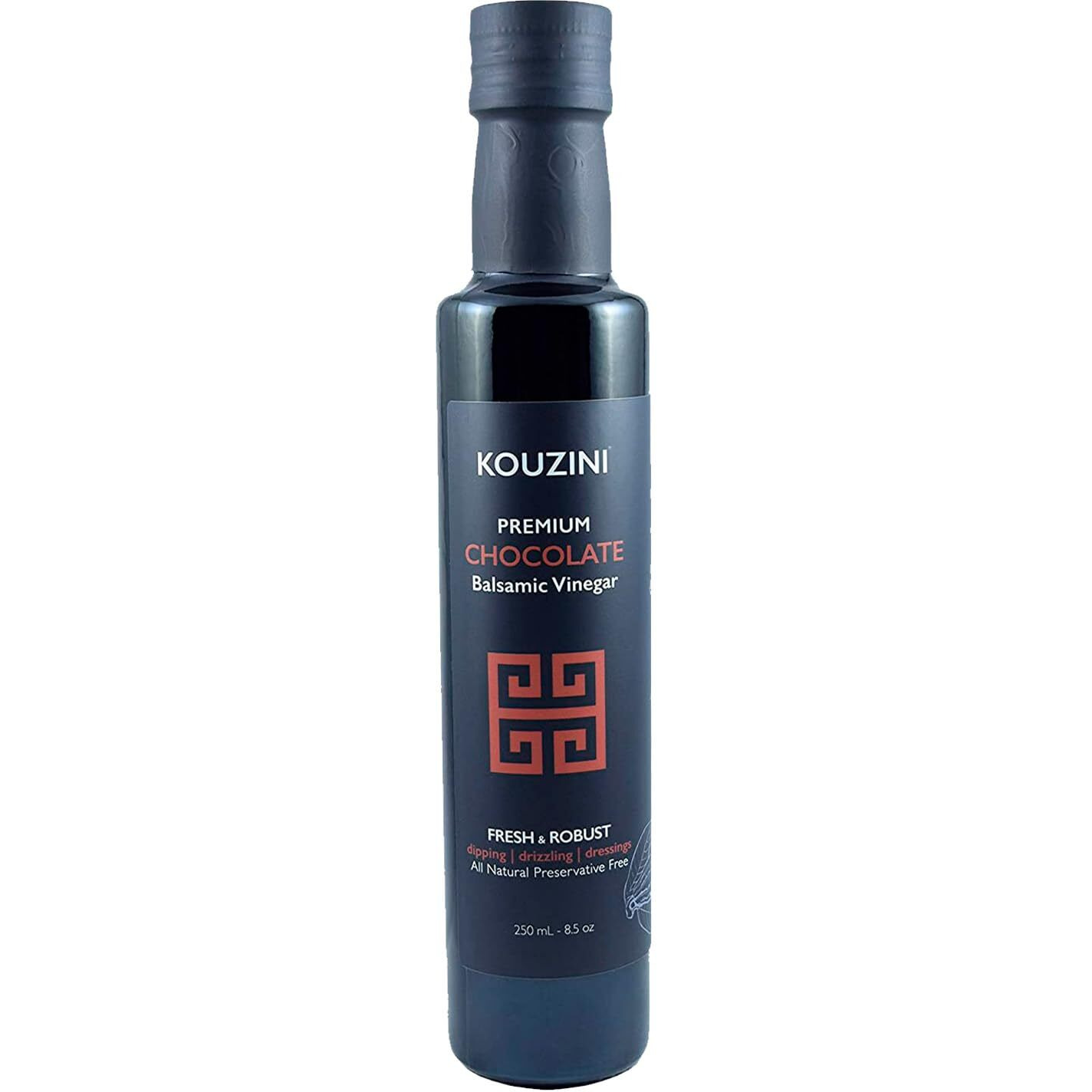 Kouzini Ultra Premium Chocolate Balsamic Vinegar, Aged Balsamic Vinegars From Modena, Italy, Premium, Smooth & Full-Bodied Flavor, 250Ml Bottle