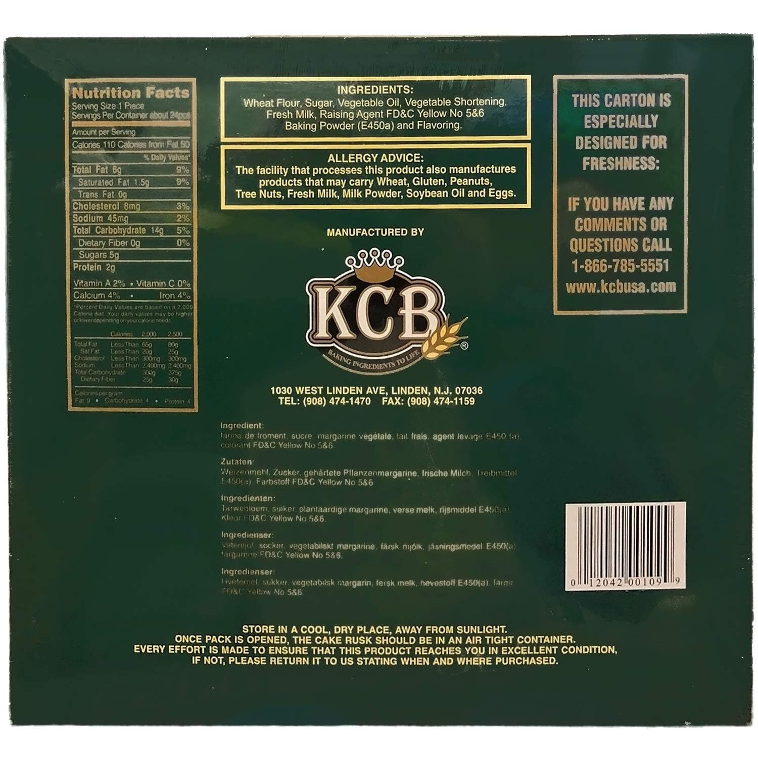 Kcb - Premium Cake Rusk (Vegetarian), 25 Oz