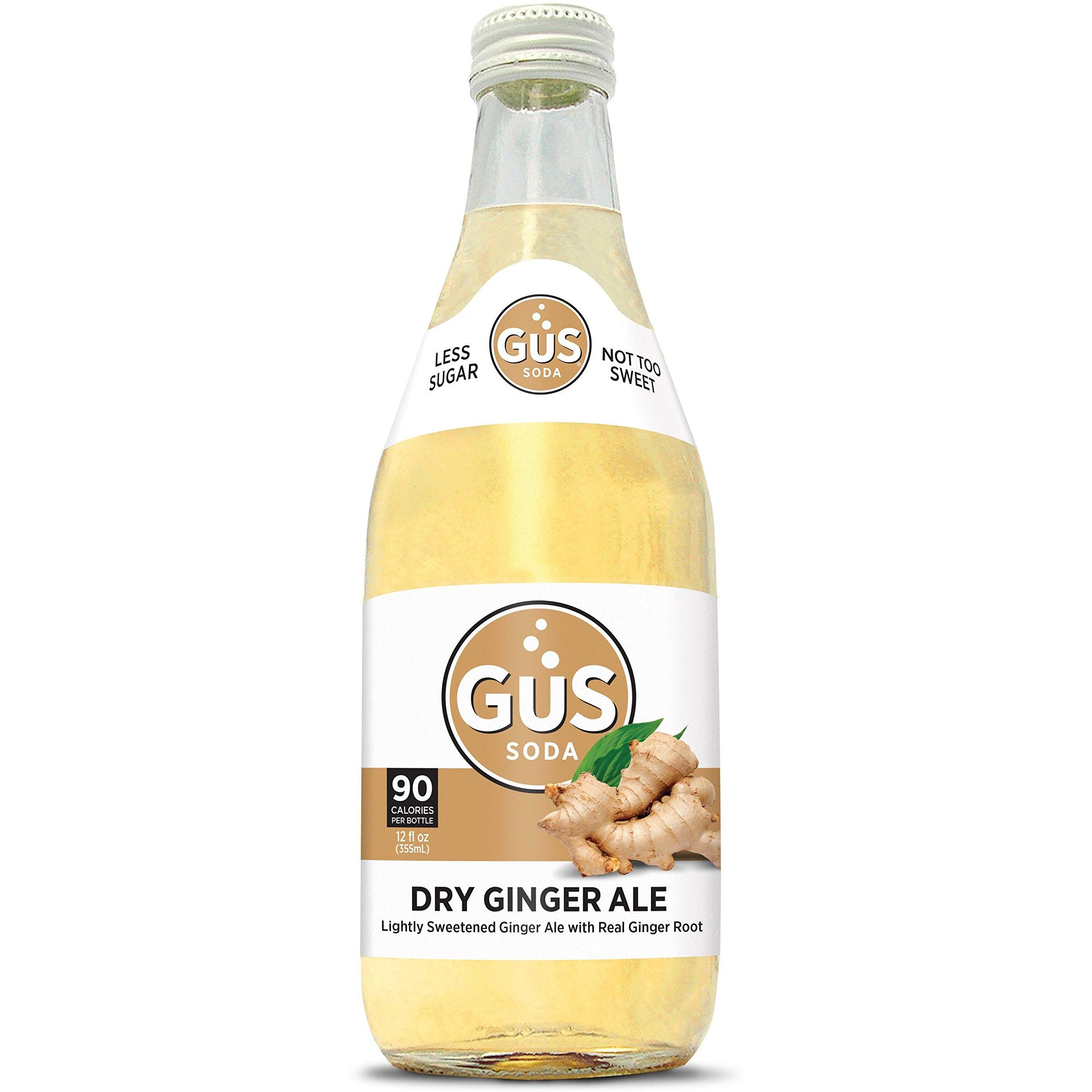 Gus Soda - Extra Dry Ginger Ale - 12 Oz (24 Glass Bottles)