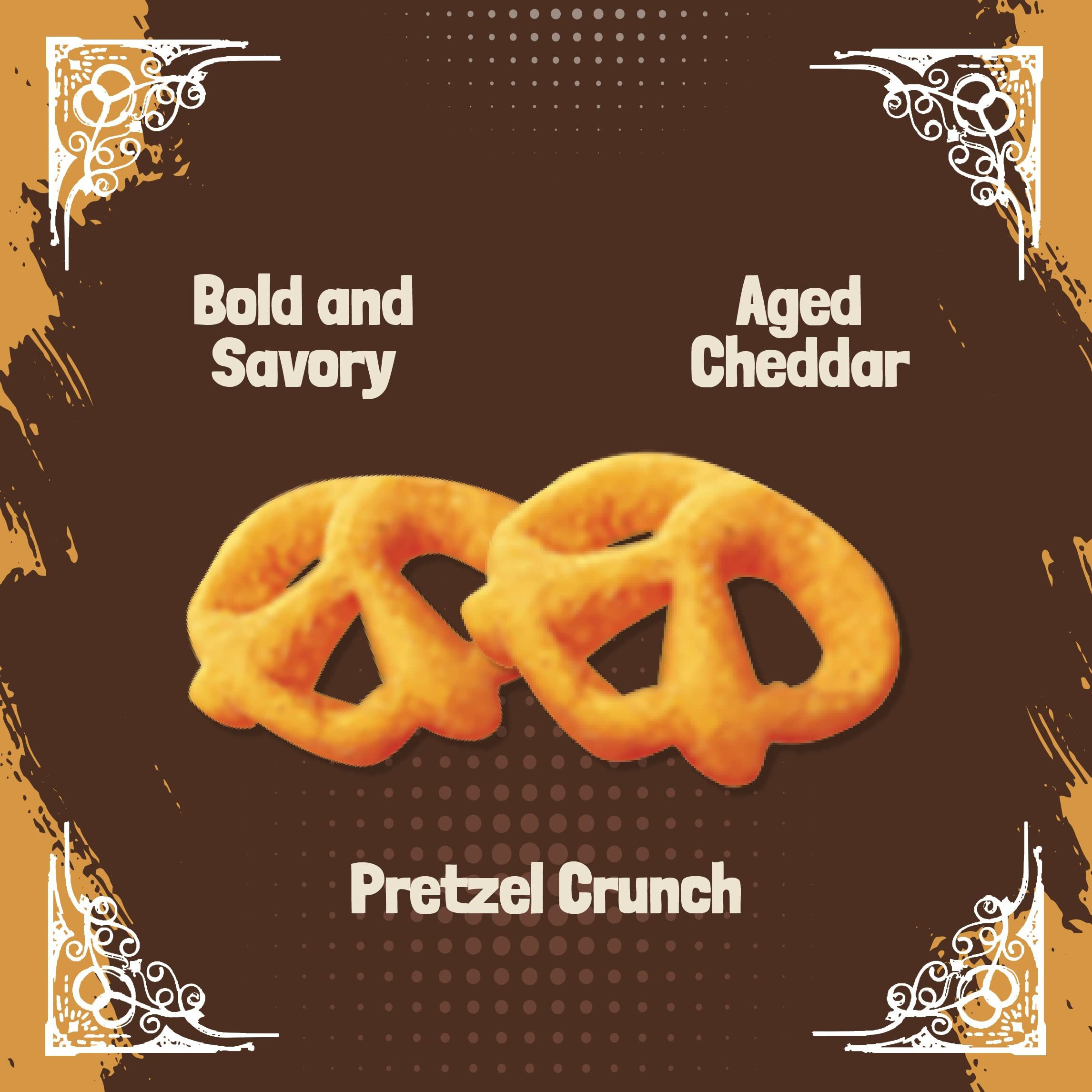 Unique Snacks Puffzels, Bold And Savory Cheddar Cheese Flavor With A Fun Pretzel Crunch, Gluten-Free Snacks, 4.8 Oz. Snack Bag, Pack Of 6, Aged Cheddar
