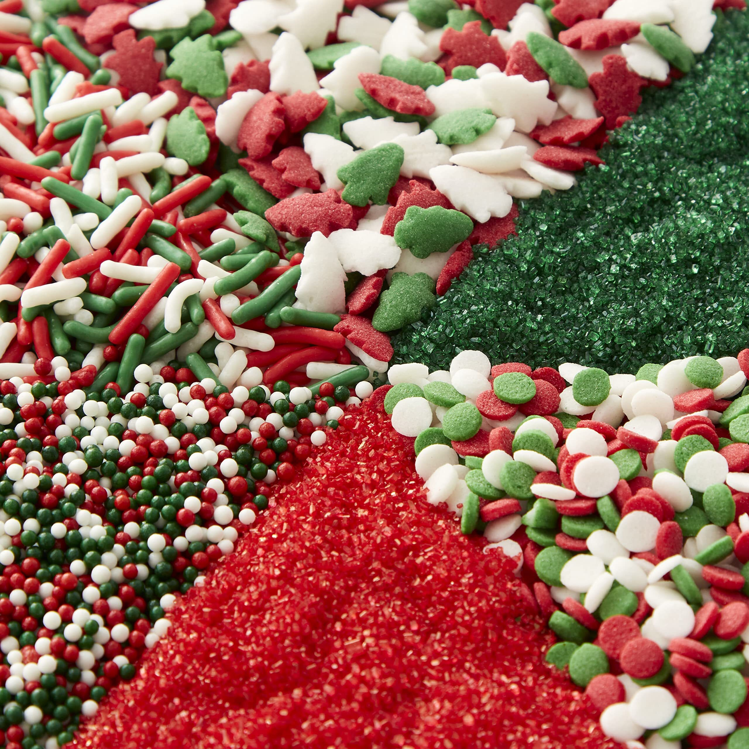 Wilton Holiday Sprinkles Six Cell Holiday Mix Assortment, 6.7Oz