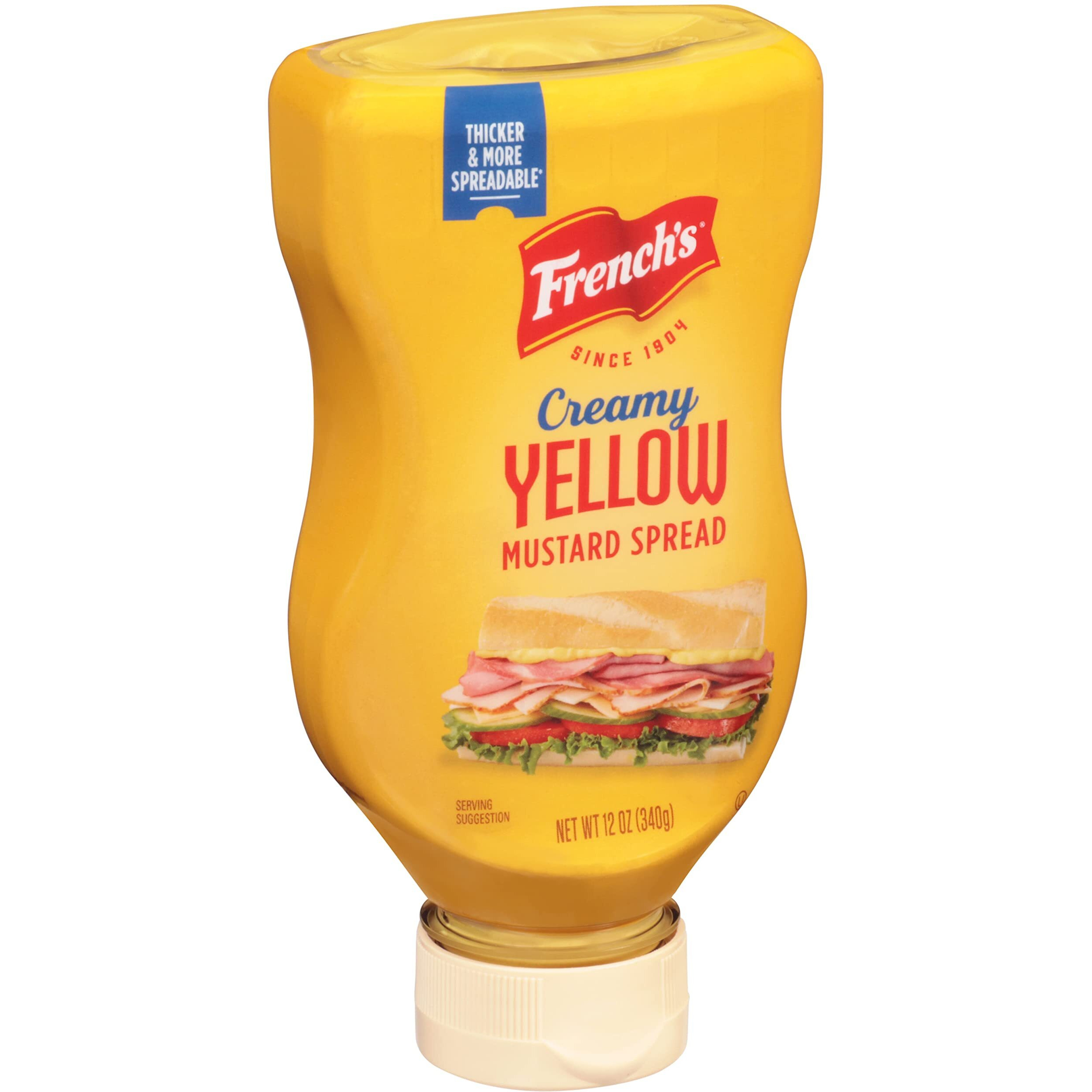 French's Creamy Yellow Mustard Spread, 12 Oz (Pack Of 8)