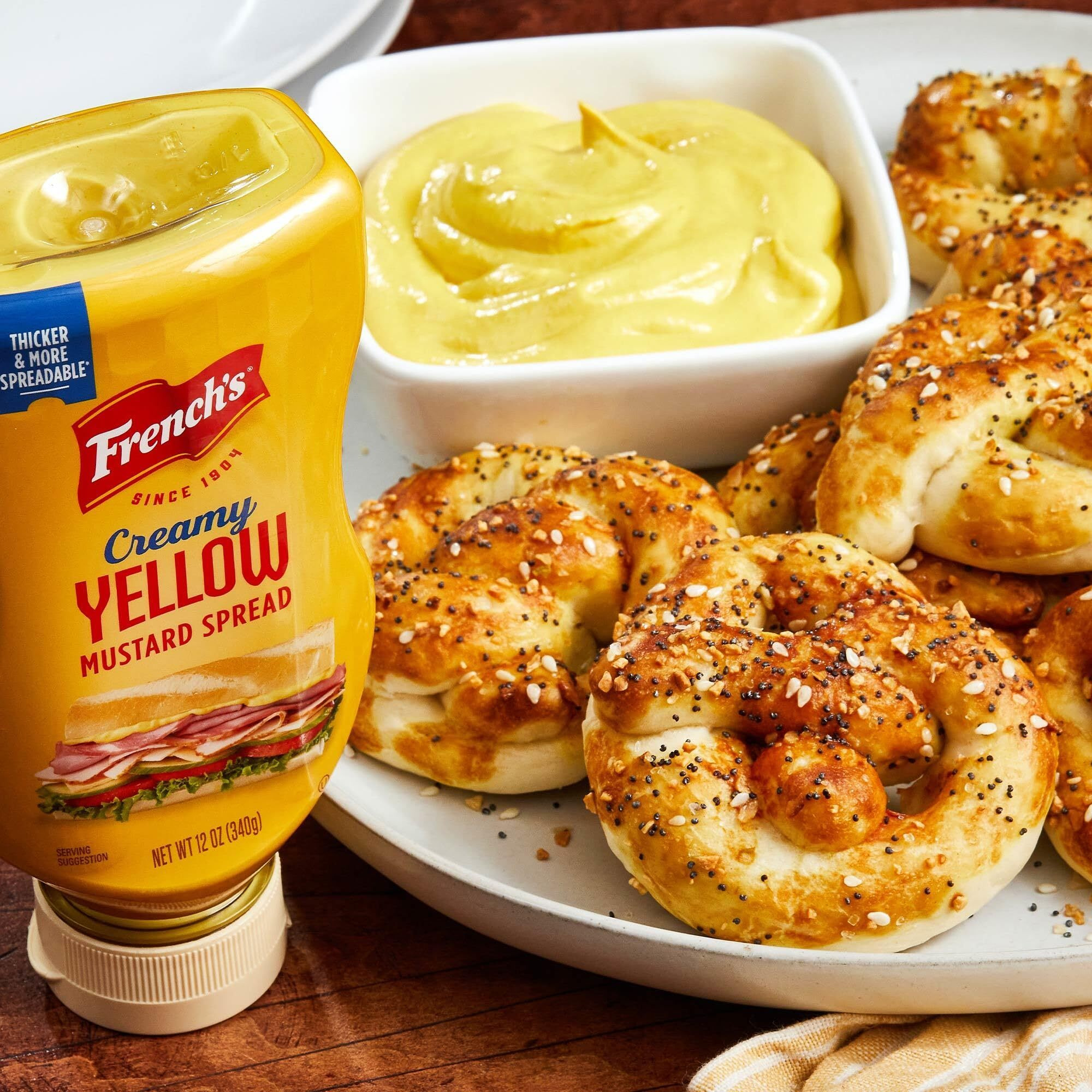 French's Creamy Yellow Mustard Spread, 12 Oz (Pack Of 8)