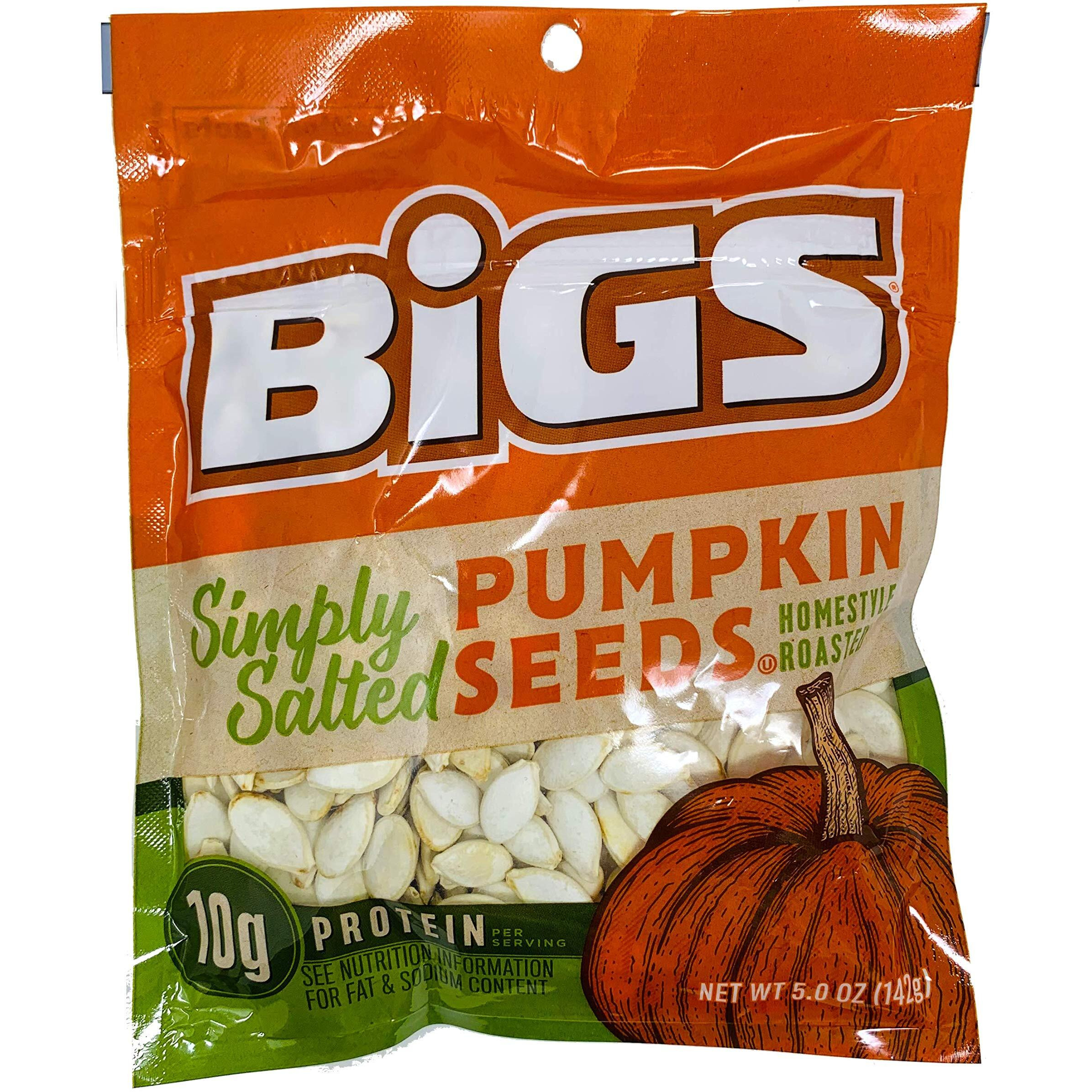 New Bigs Simply Salted Pumpkin Seeds A 5 Oz Bag Of Homestyle Roasted Seeds (1)