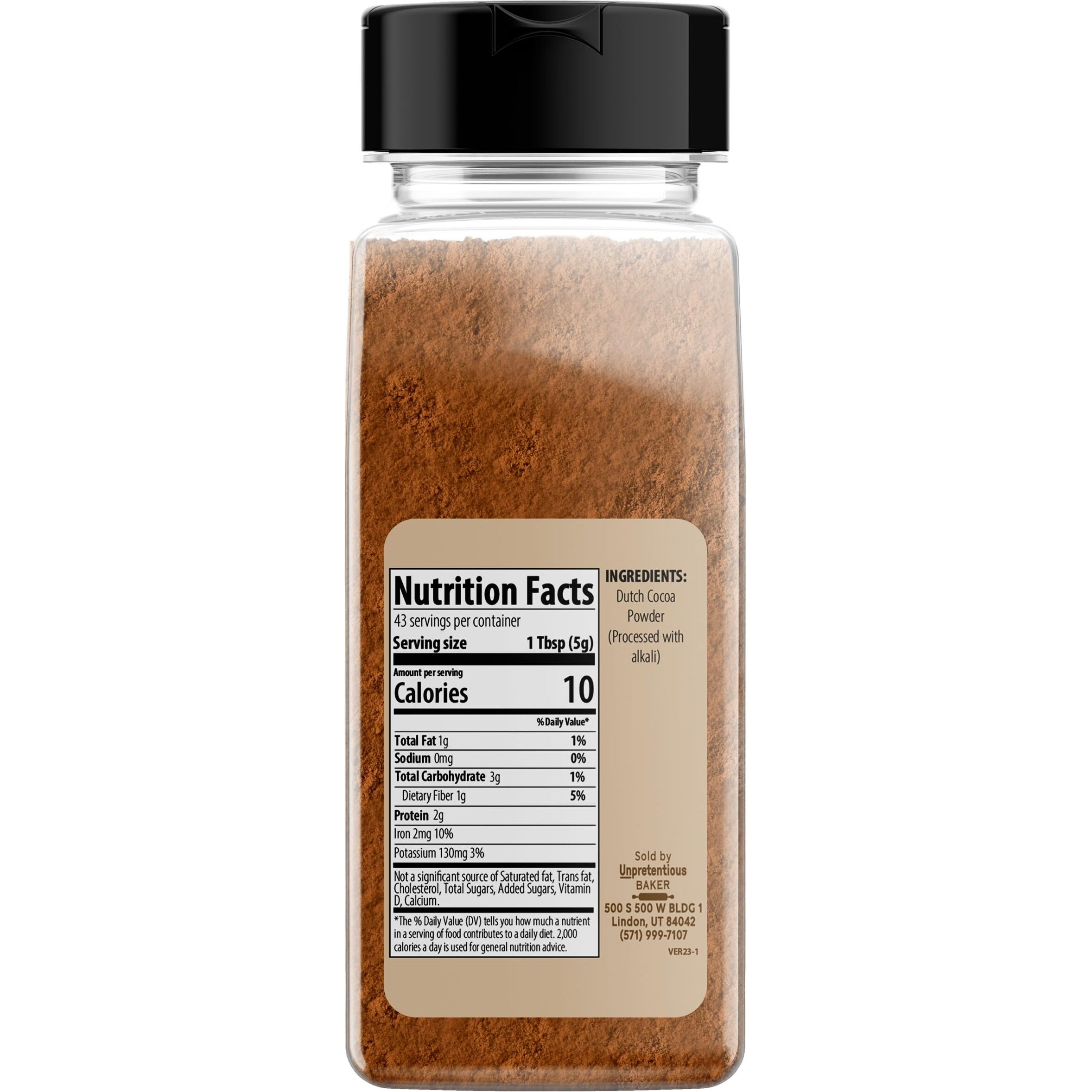Unpretentious Cocoa Powder (2 Cups) Unsweetened Dutch Processed Cocoa