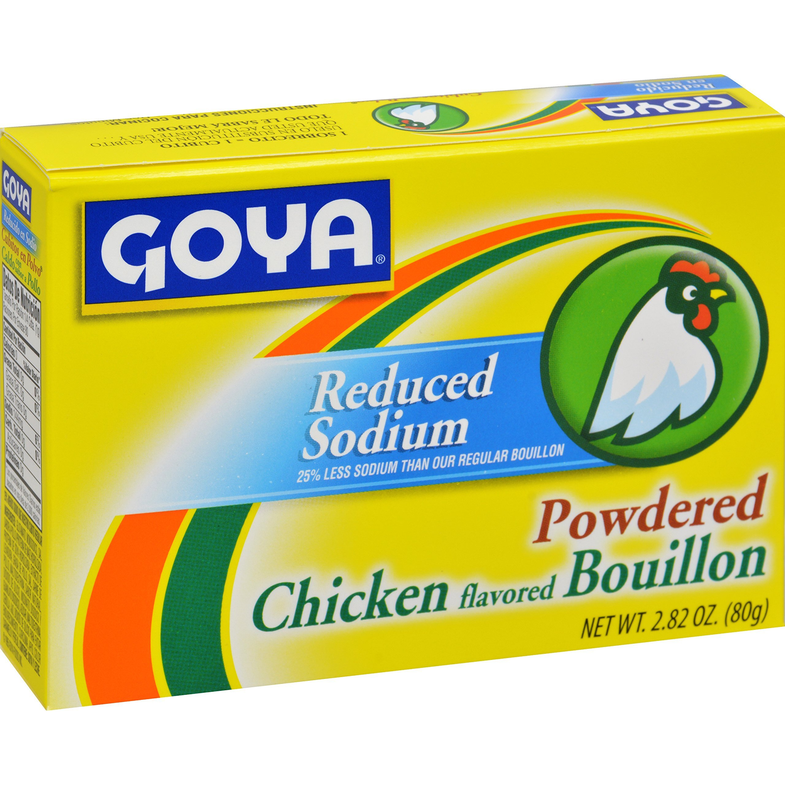 Goya Foods Chicken Bouillon Reduced Sodium, 2.82 Ounce