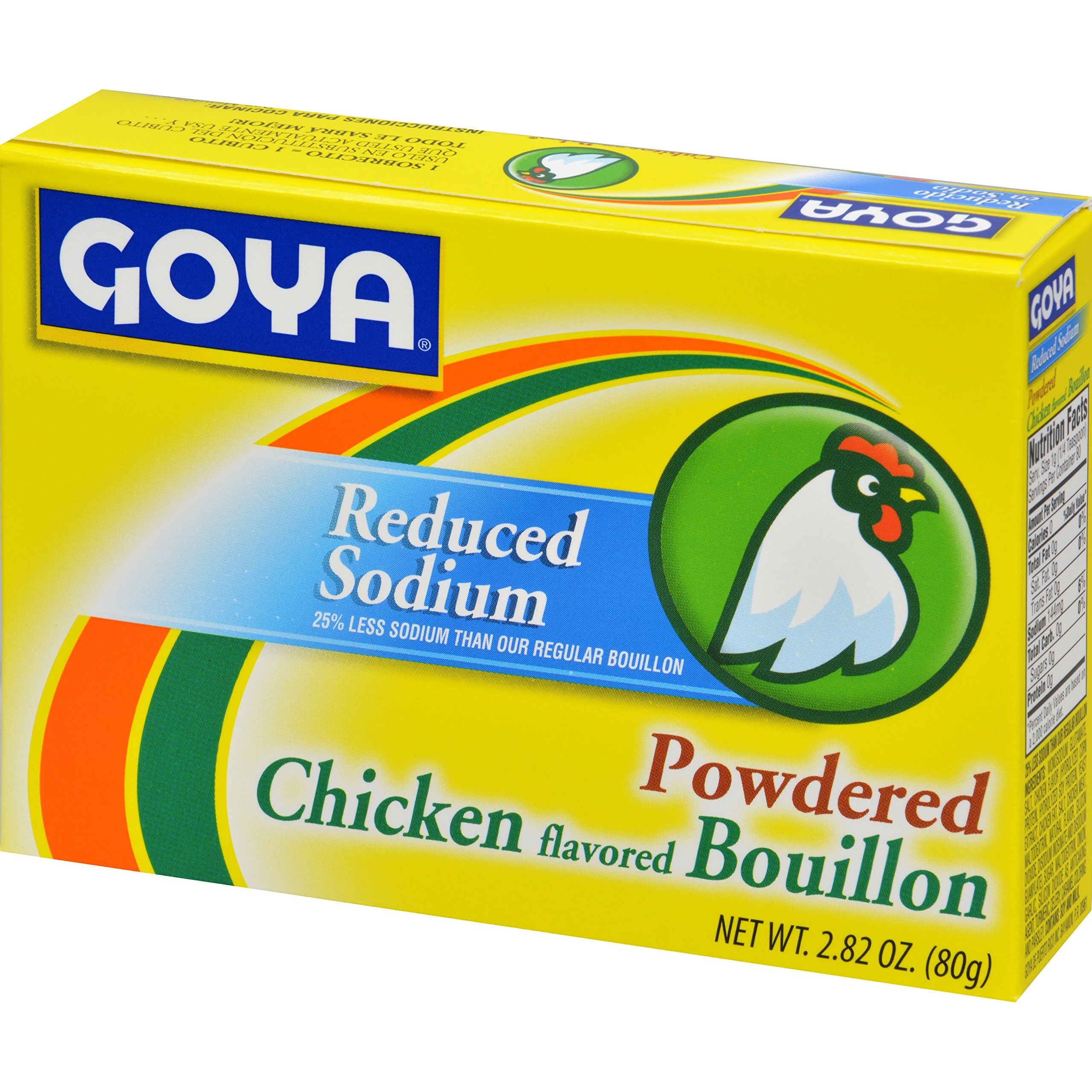 Goya Foods Chicken Bouillon Reduced Sodium, 2.82 Ounce